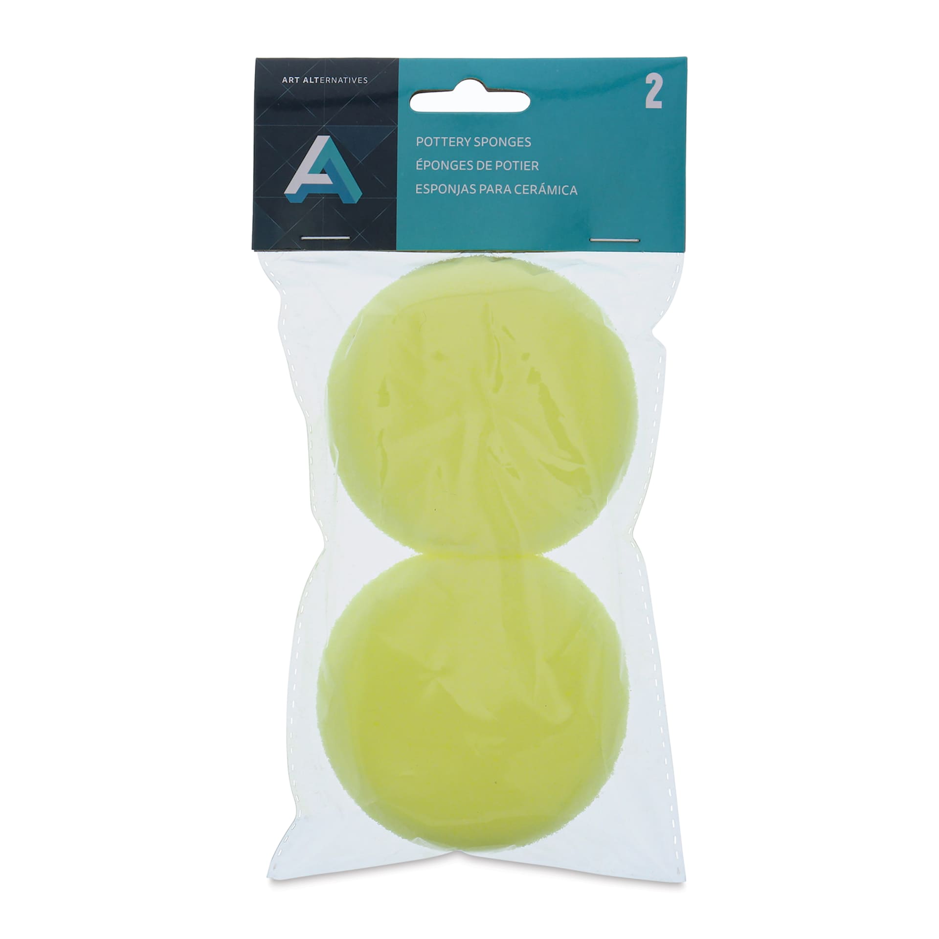Art Alternatives Pottery Sponges - Pkg of 2 (Front of package)