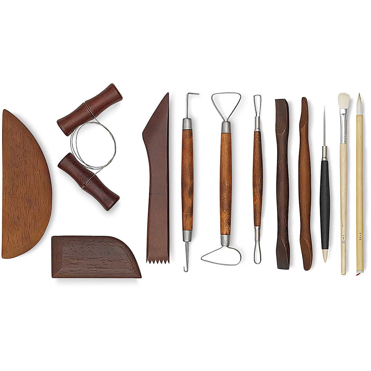 12-Piece Basic Pottery Tool Set - components of set shown 12-Piece Basic Pottery Tool Set - components of set shown