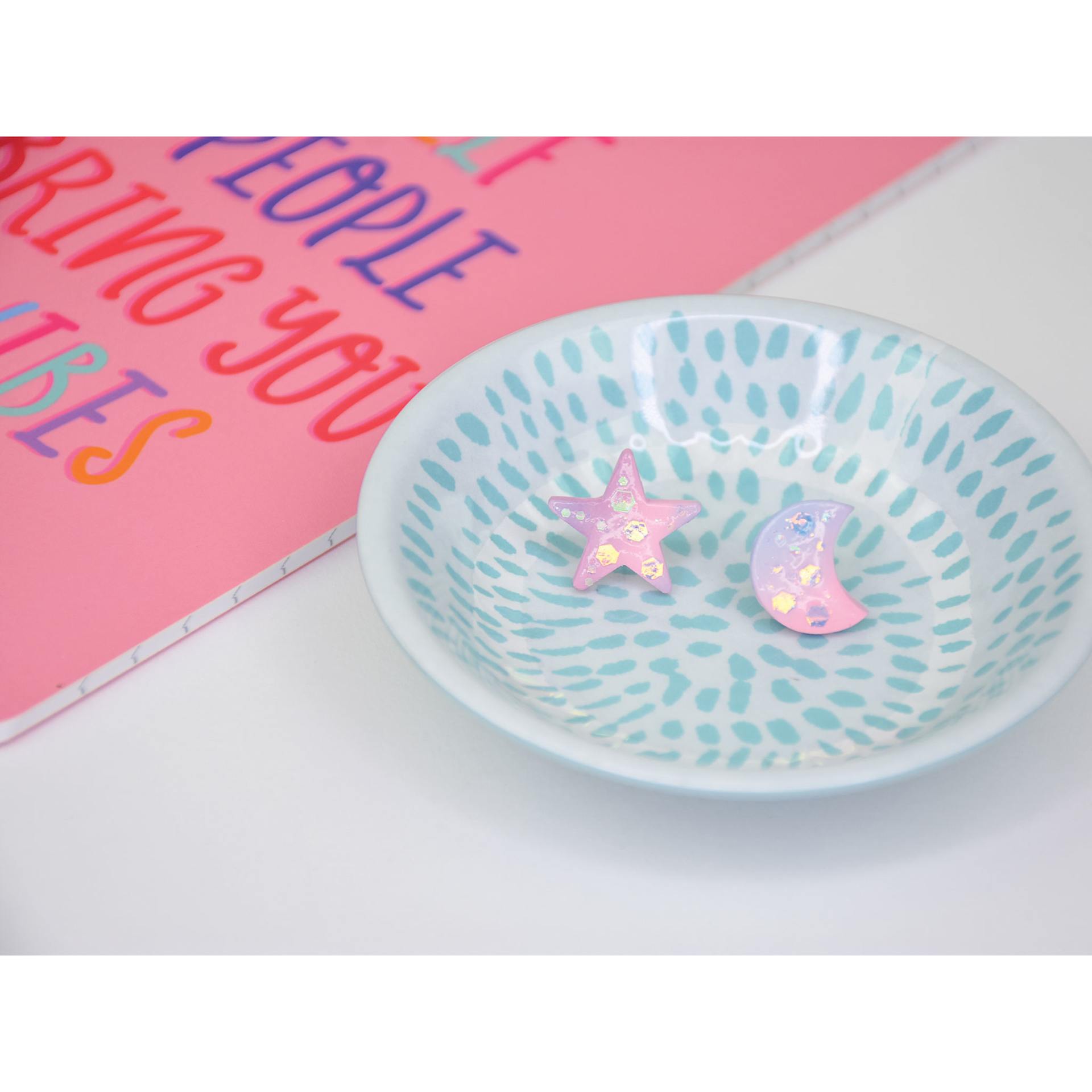 Sculpey Glaze - 1 oz, Gloss star and crescent moon shapes made with Sculpey Glaze
