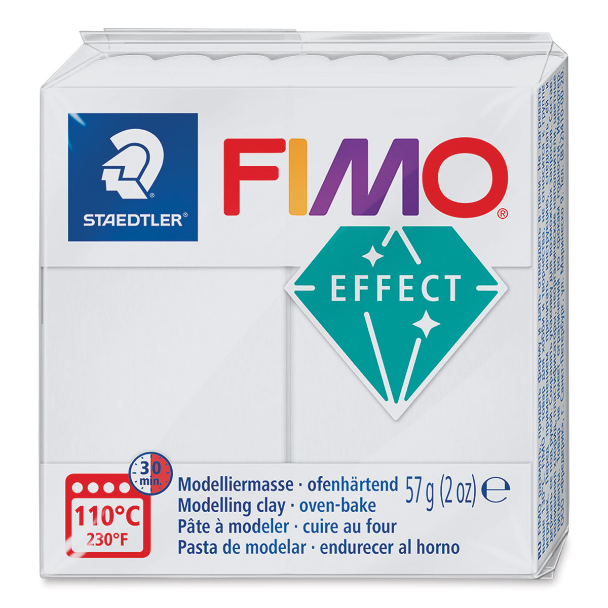 Staedtler Fimo Translucent Effect Polymer Clay - 2 oz, Translucent - front of packaging