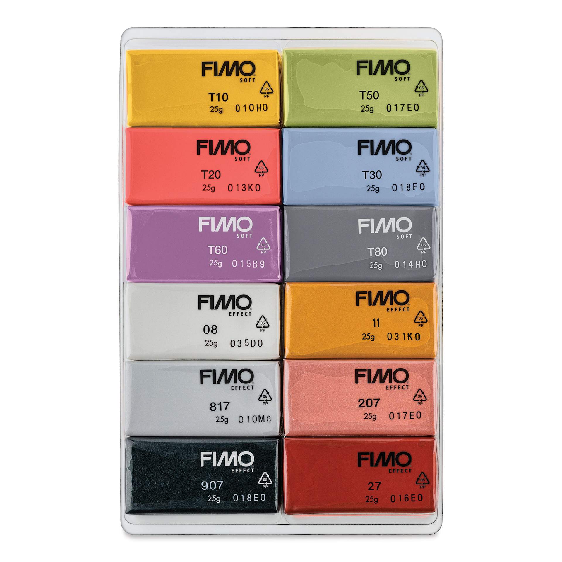 Staedtler Fimo Soft Polymer Clay - Fashion Colors, Set of 12, contents