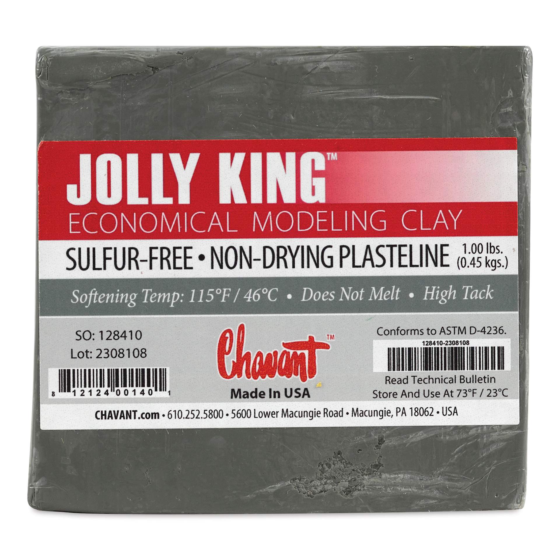 Chavant Jolly King Plasteline - 1 lb - top view
