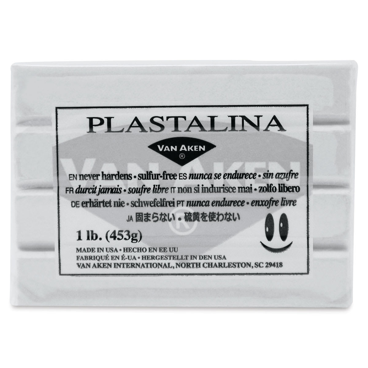 Van Aken Plastalina Modeling Clay - 1 lb, White - front of packaging