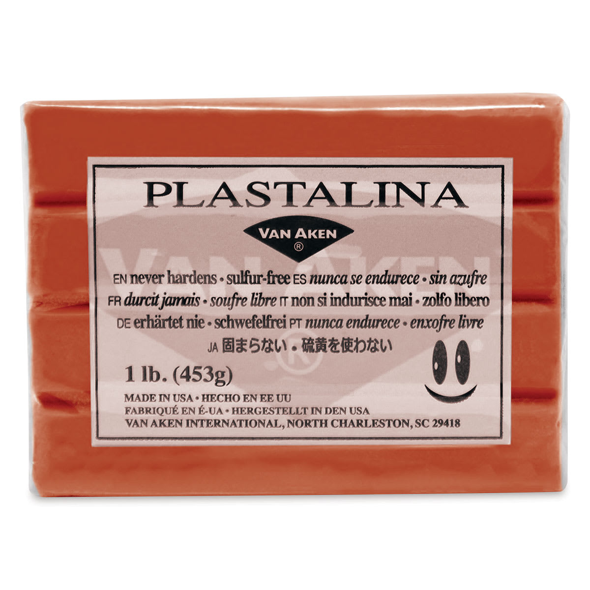 Van Aken Plastalina Modeling Clay - 1 lb, Terra Cotta