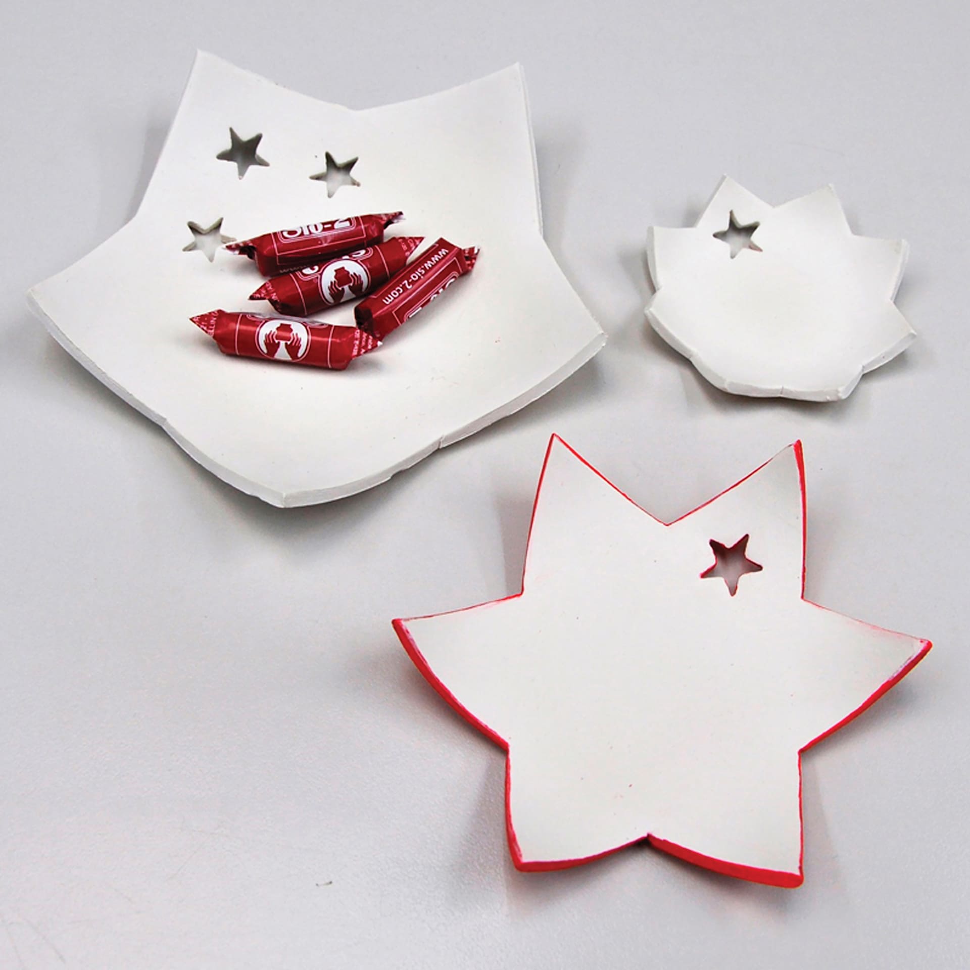 Sio-2 Plus Clay - 2.2 lb, Extra White - finished candy holder examples