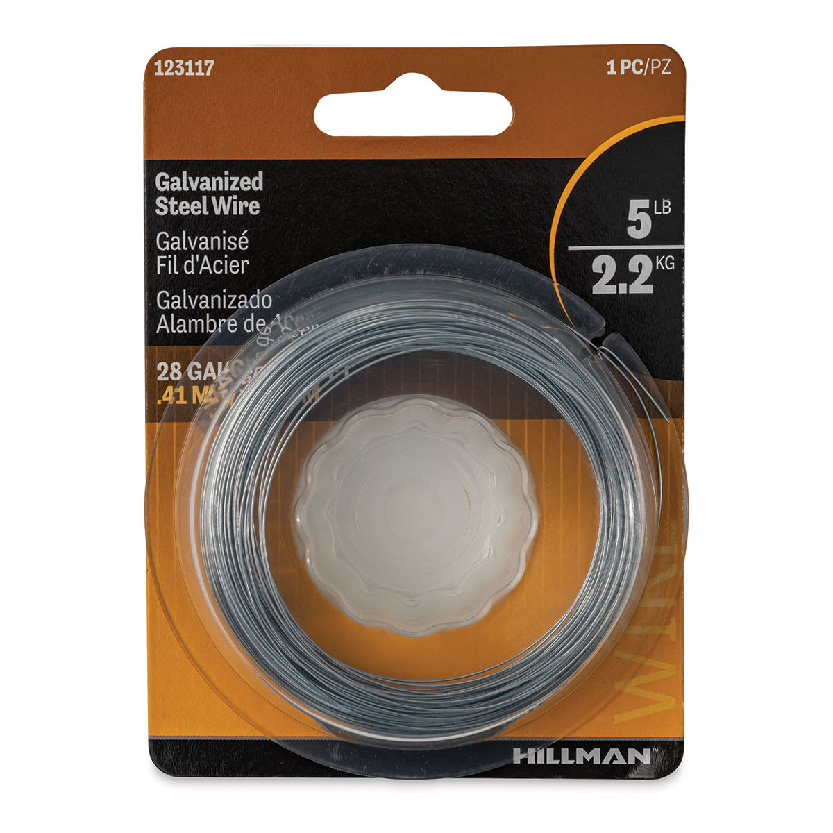 Hillman Galvanized Steel Wire - 28 Gauge, 100 feet - front of packaging