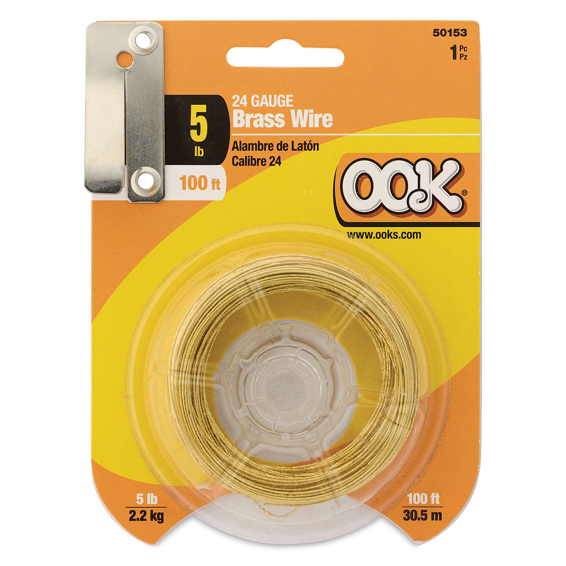 Ook Brass Specialty Wire - 24 Gauge, 100 ft front of packaging