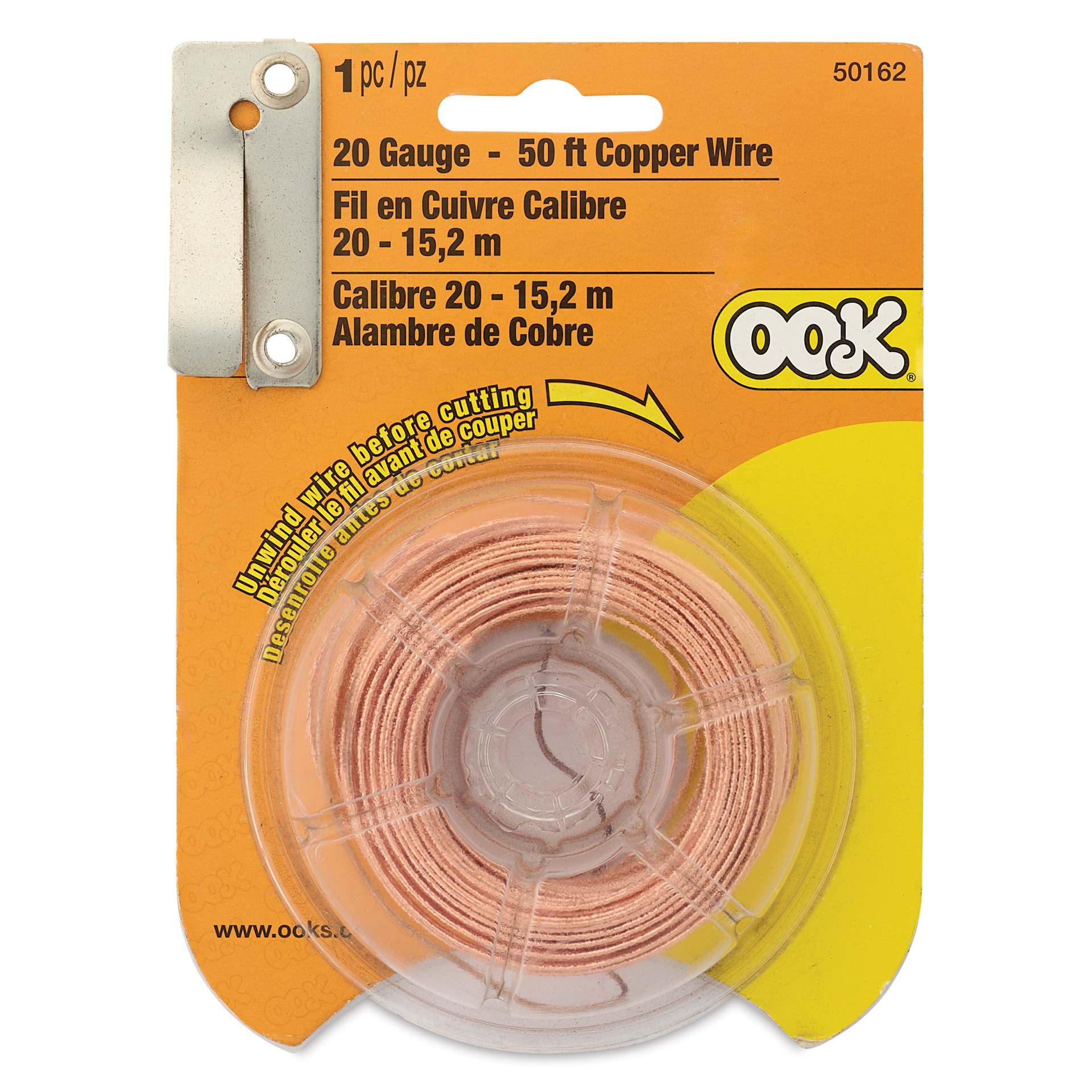 OOK Copper Specialty Wire - 20 Gauge, 50 ft, front of packaging