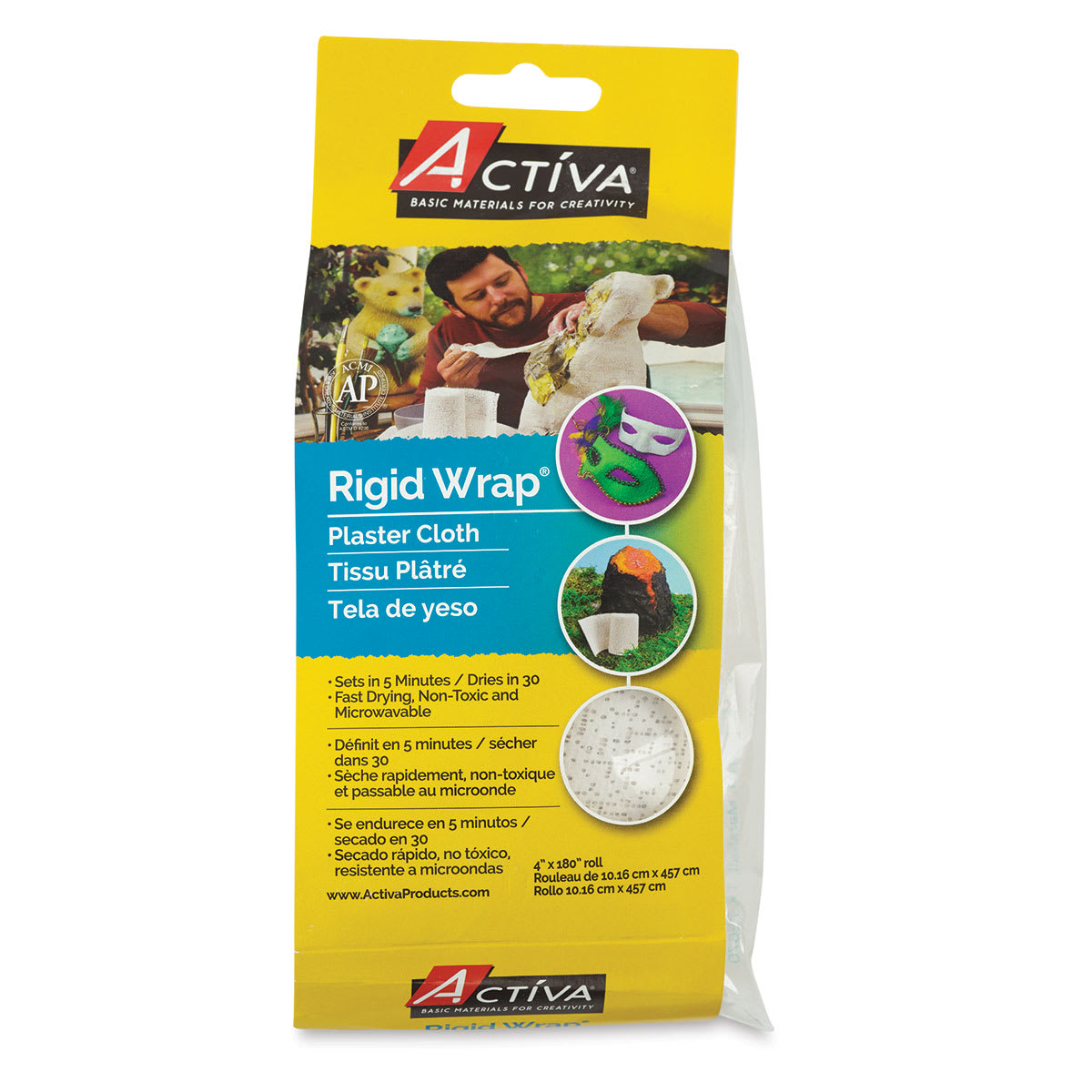 Activa Rigid-Wrap Plaster Cloth - Roll, 4" x 5 Yards Activa Rigid-Wrap Plaster Cloth - Roll, 4" x 5 Yards