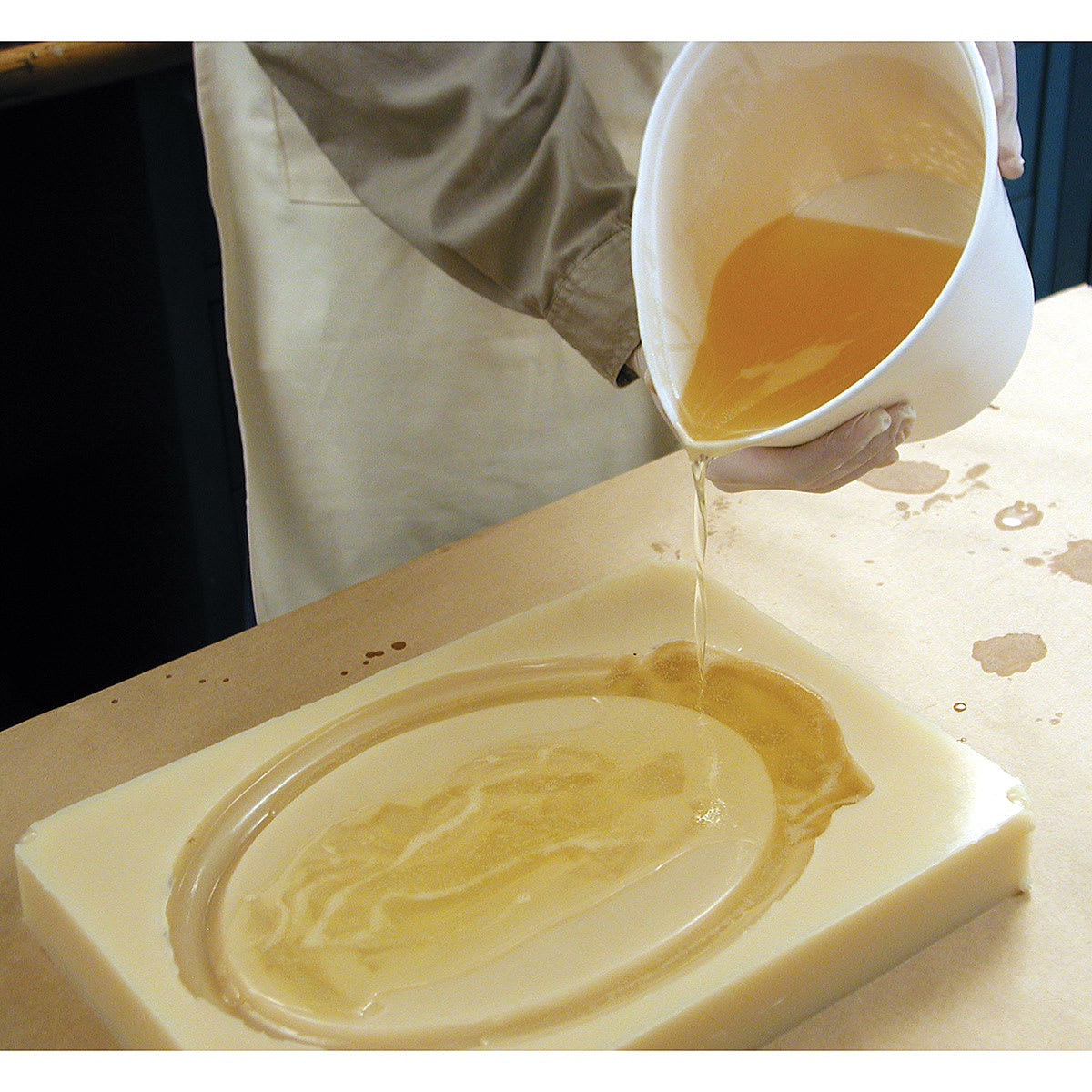 Smooth-Cast 300 being poured in a mold