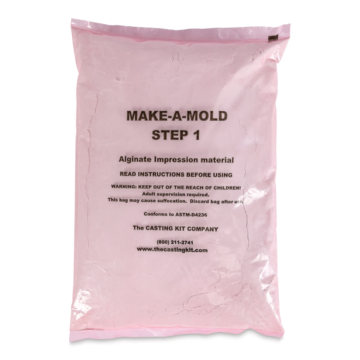 Make-a-Mold Alginate Molding Material - 13 oz (Back of package)
