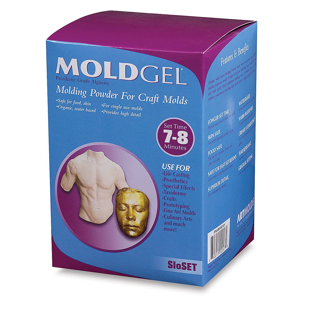 MoldGel SloSet - Package shown at slight angle MoldGel SloSet - Package shown at slight angle