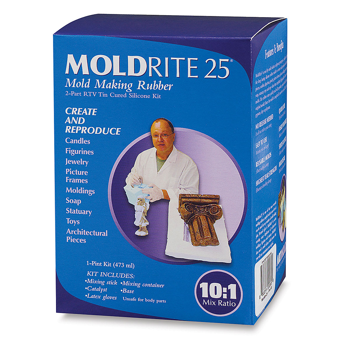 Artmolds MoldRite 25 - Angled view of package Artmolds MoldRite 25 - Angled view of package