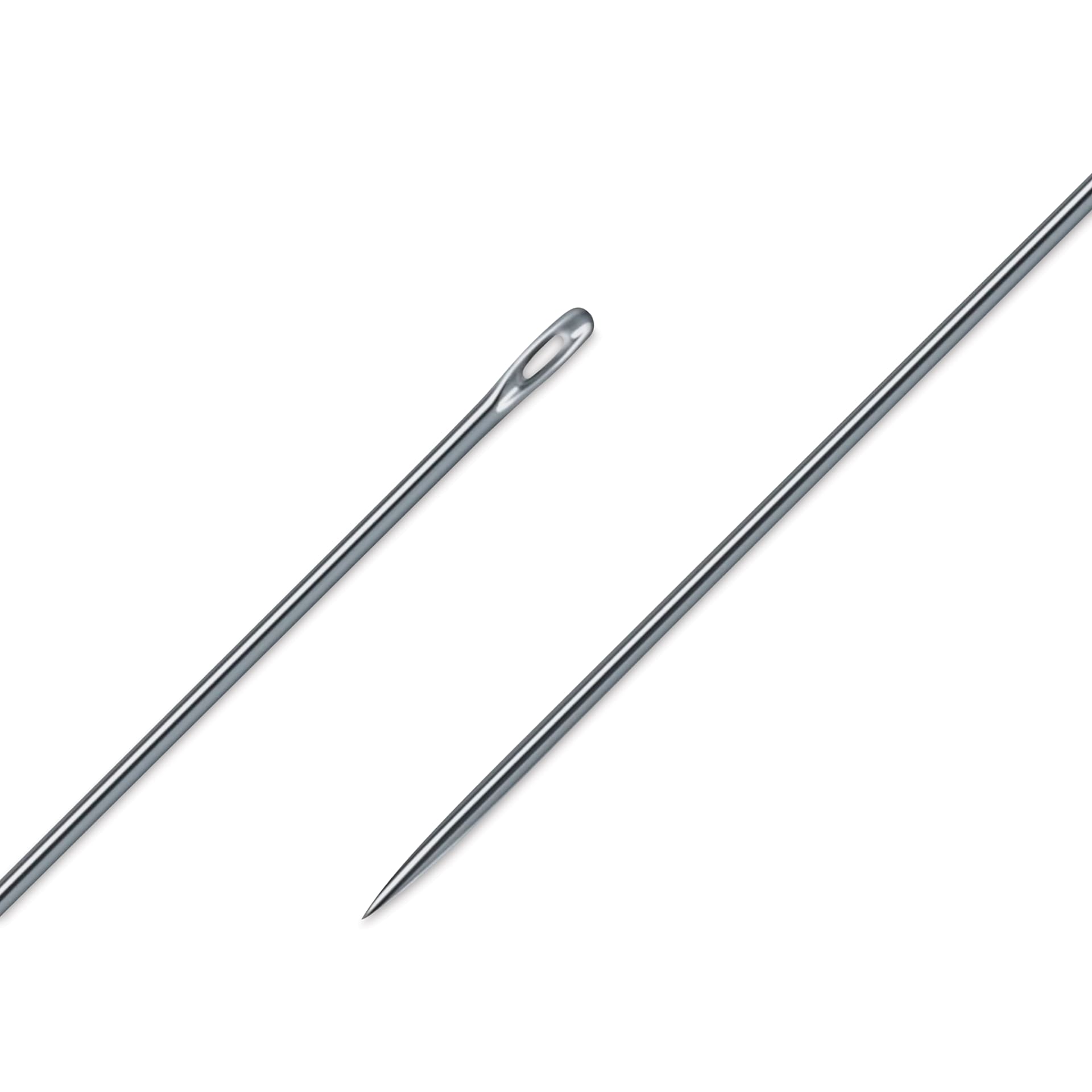 Dritz Sharps Hand Needles - Size 8, Pkg of 20 close-up of eye and needle