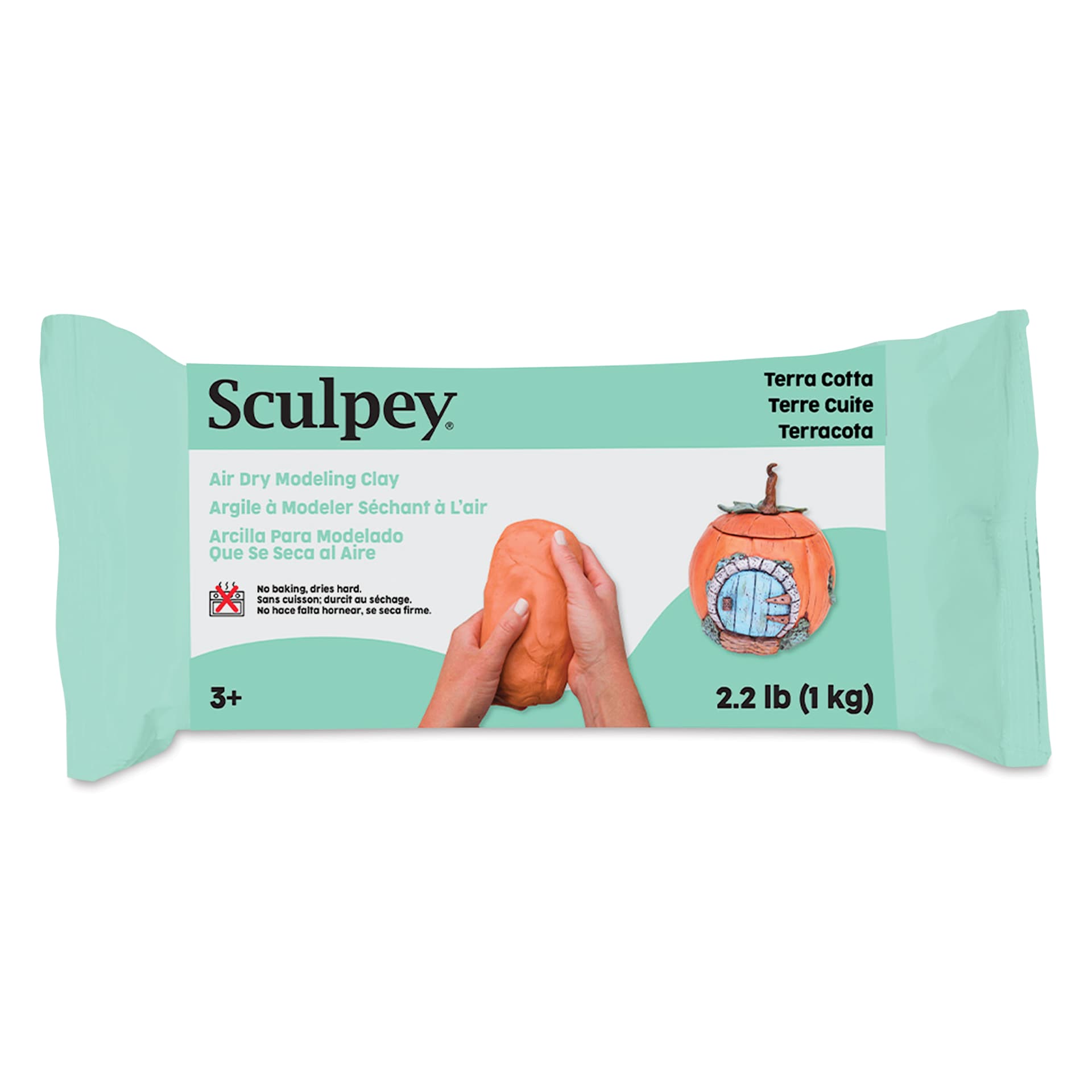 Sculpey Air Dry Modeling Clay - Terra Cotta, 2.2 lb front of packaging