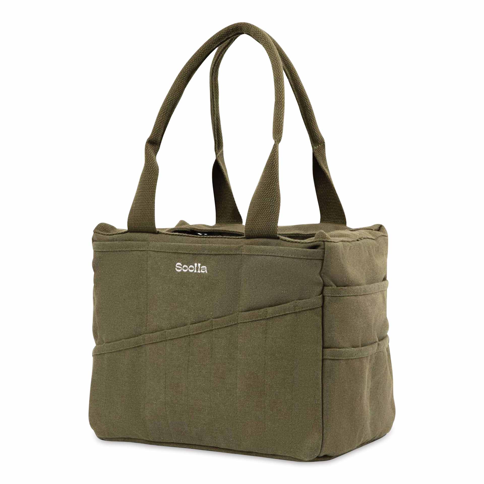 Soolla Studio Art Supply & Pottery Tool Bag - Deep Forest Green - back