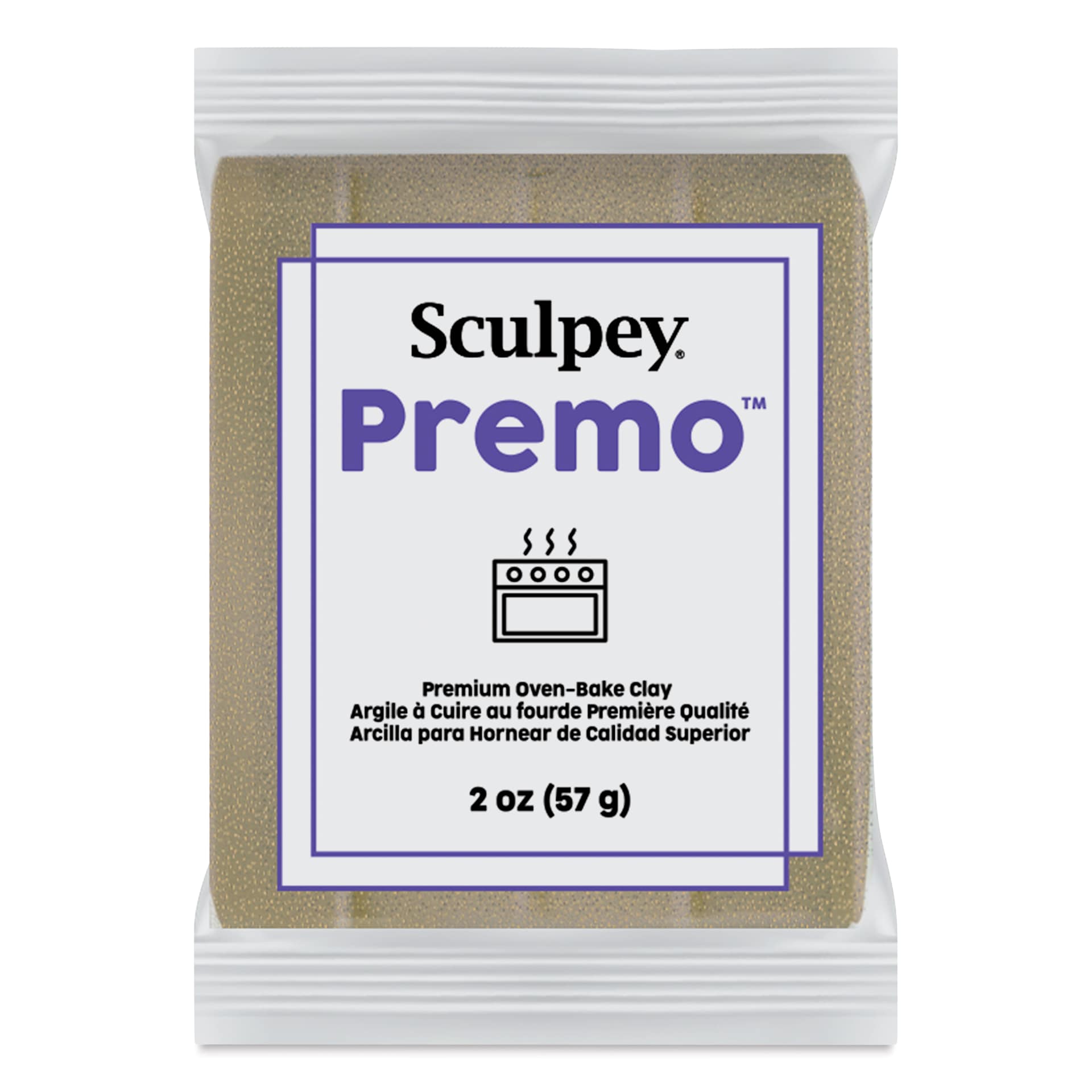 Sculpey Premo - 2 oz, Yellow Gold, Glitter