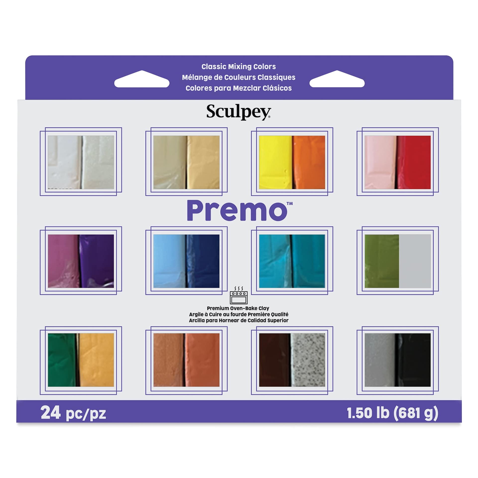 Sculpey Premo - Assorted Colors, Set of 24, 1 oz Sculpey Premo - Assorted Colors, Set of 24, 1 oz