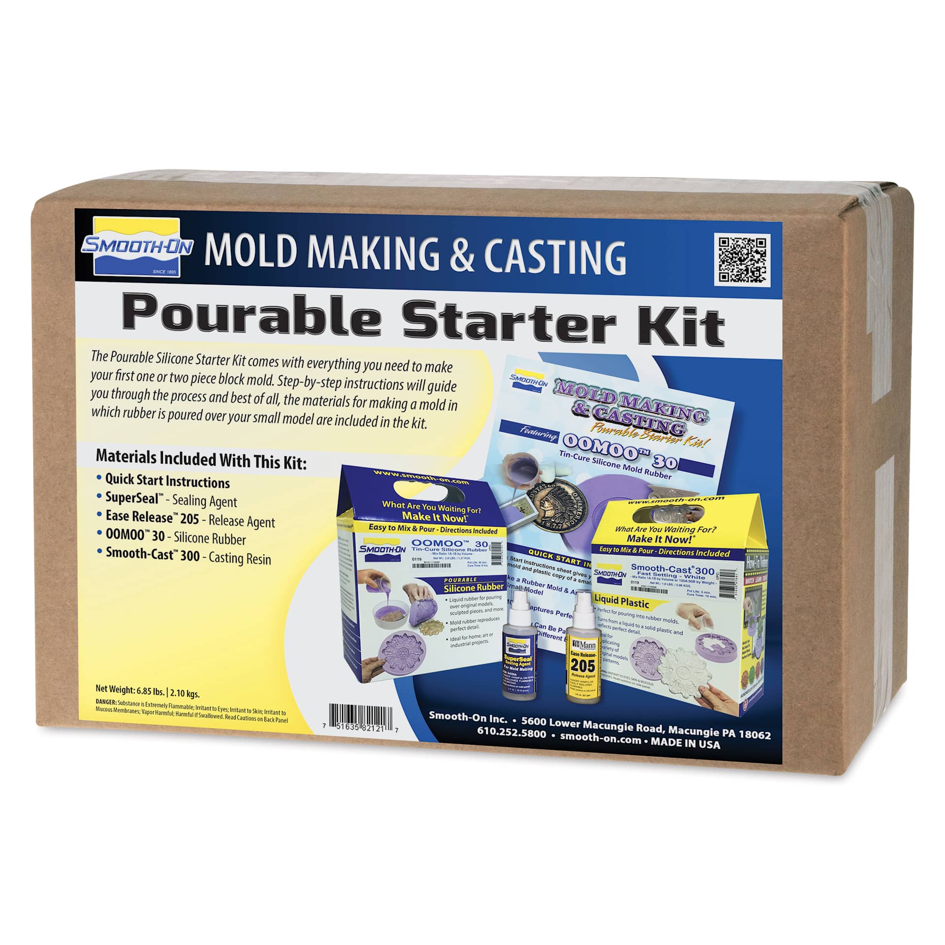 Smooth-On Pourable Silicone Starter Kit front of packaging