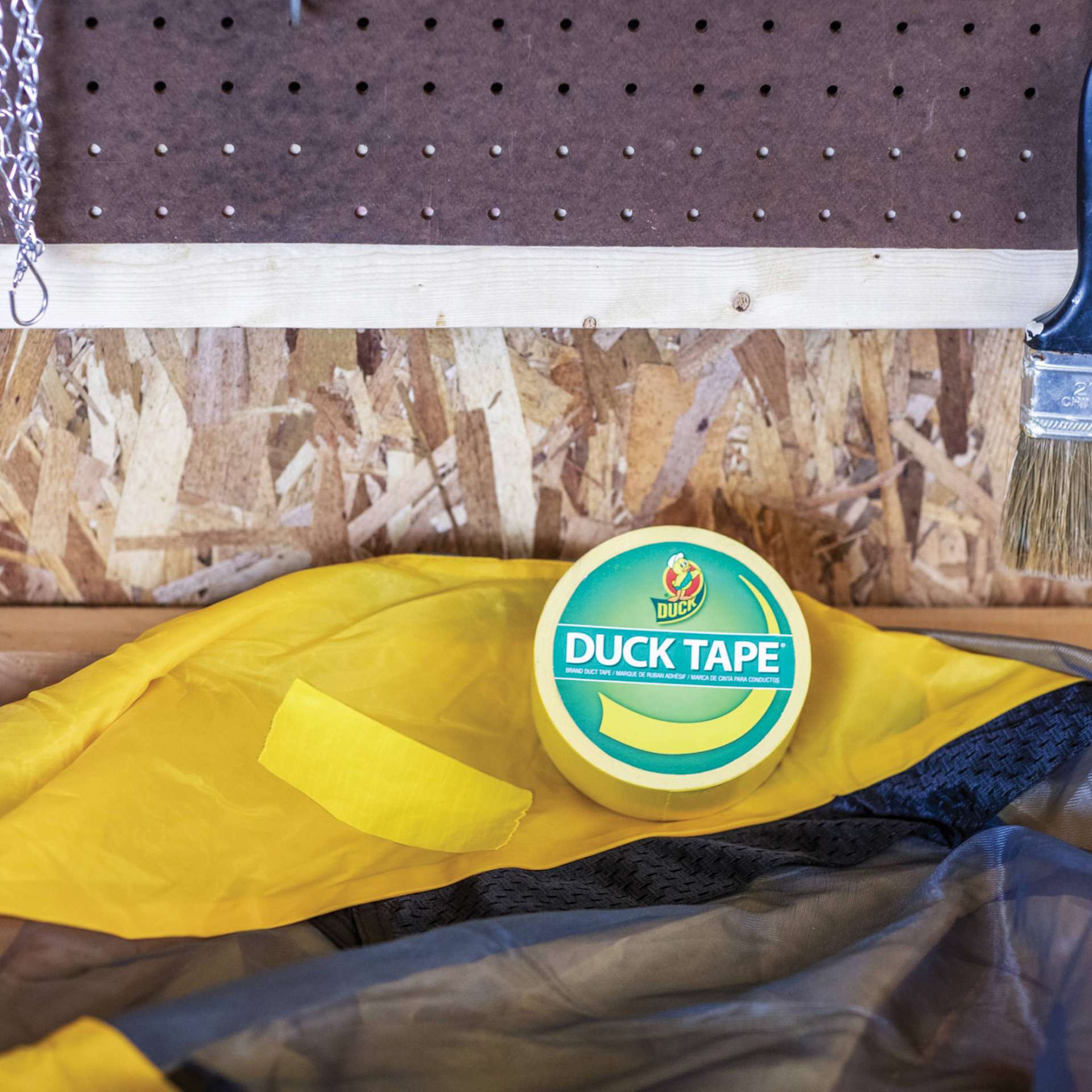 ShurTech Color Duck Tape - 1.88" x 20 yds, Yellow roll on taped material