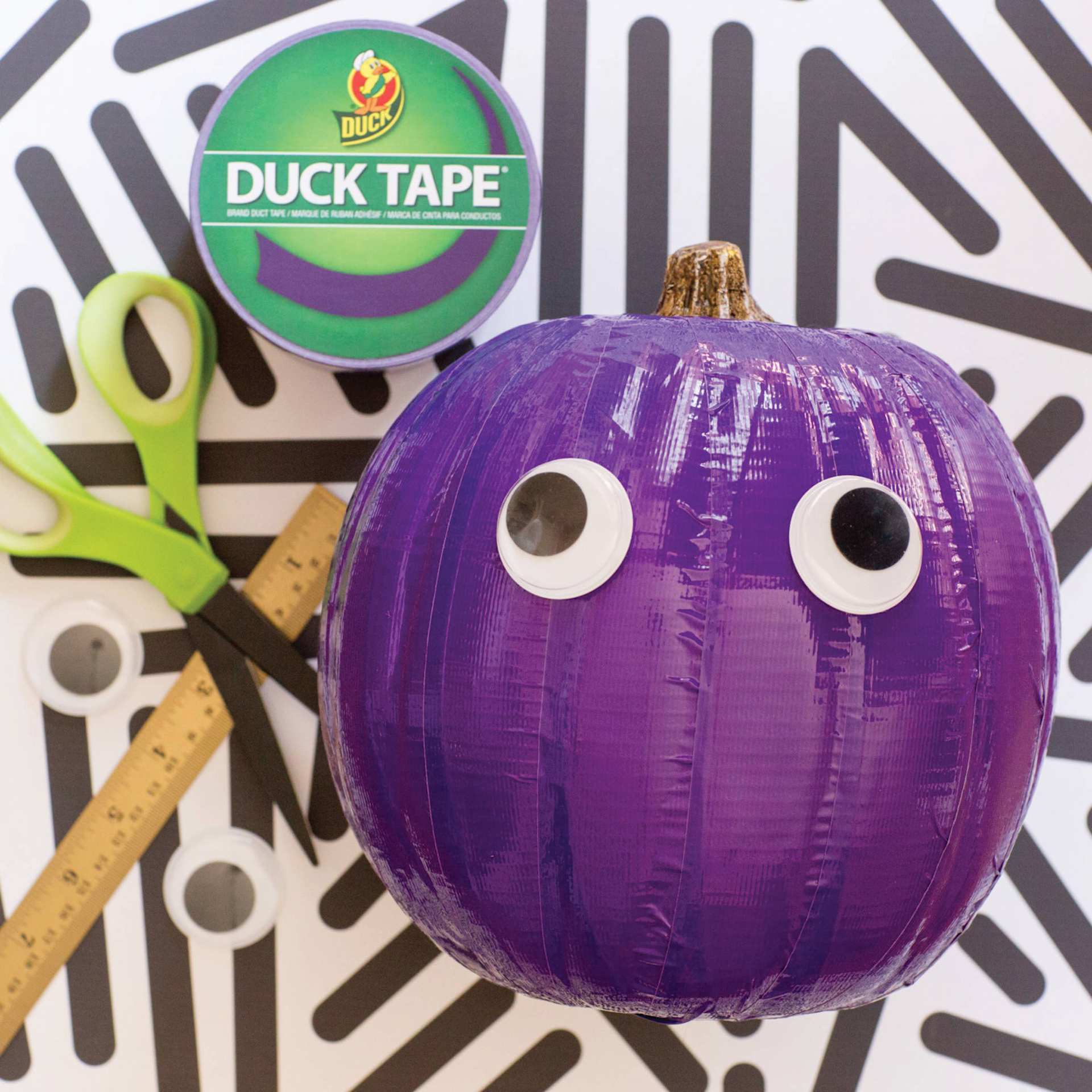 ShurTech Color Duck Tape - 1.88" x 20 yds, Purple finished pumpkin art example
