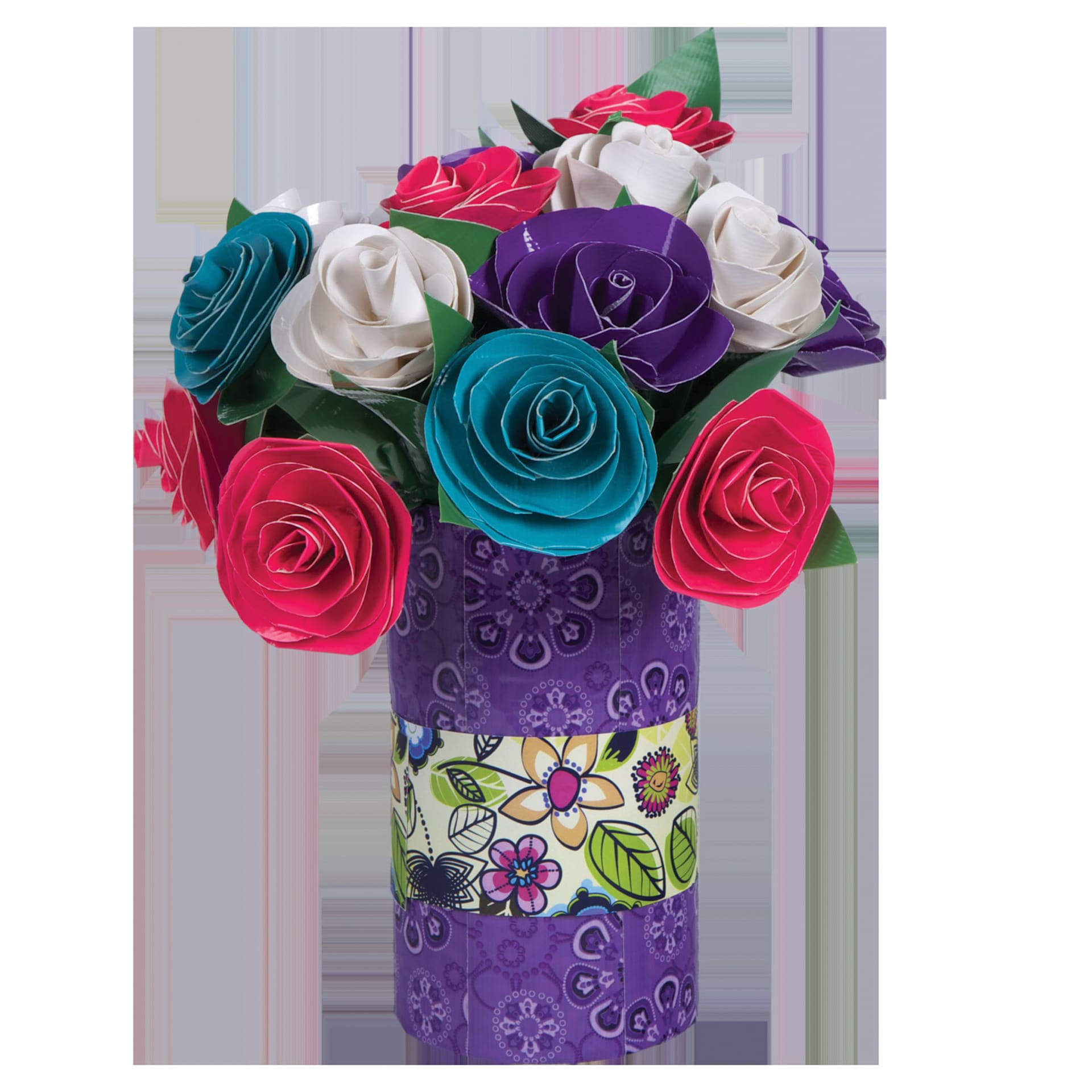 ShurTech Color Duck Tape - 1.88" x 20 yds, Purple finished flower assortment example