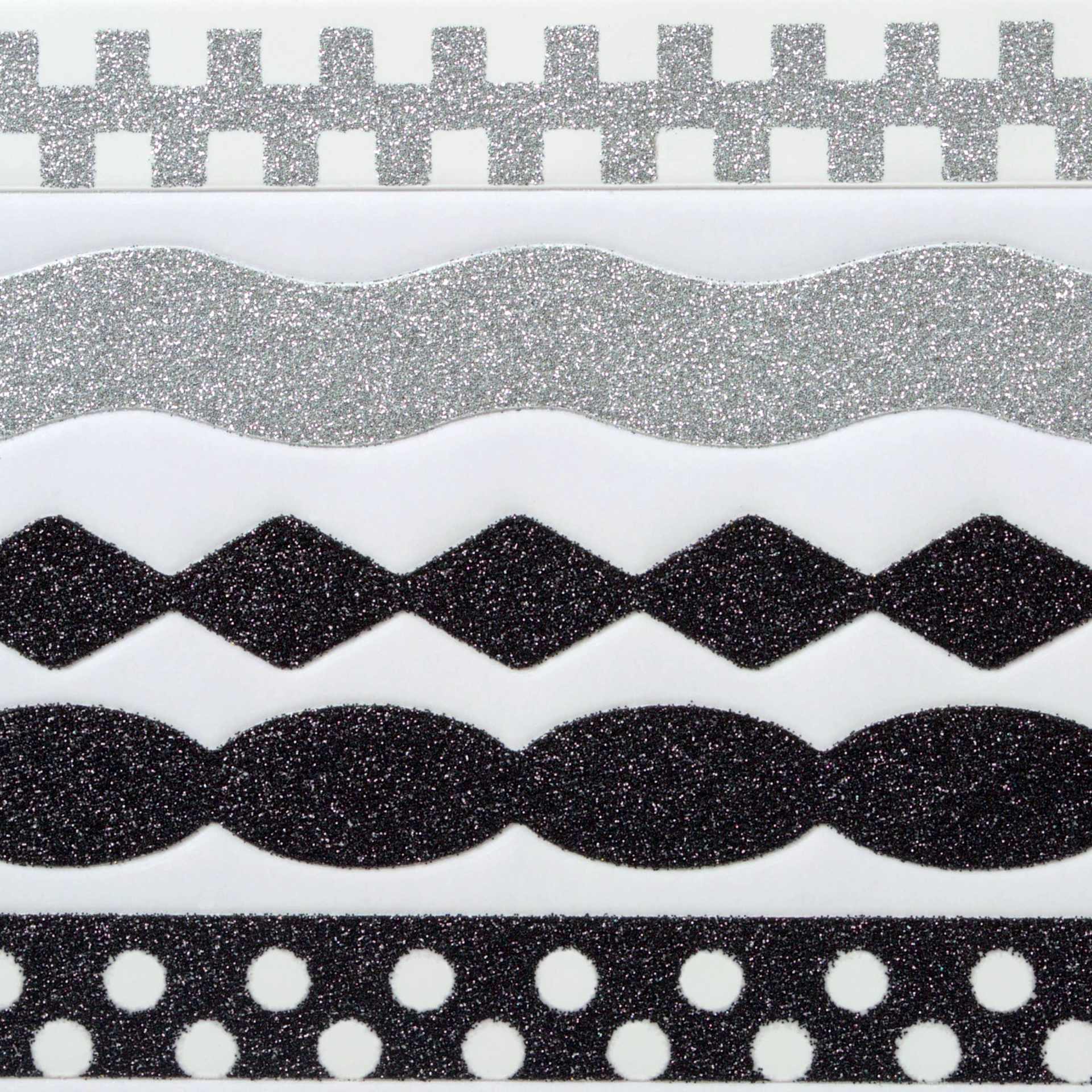 Duck Glitter Tape - 1.88" x 5 yds, Silver Glitter finished border project example