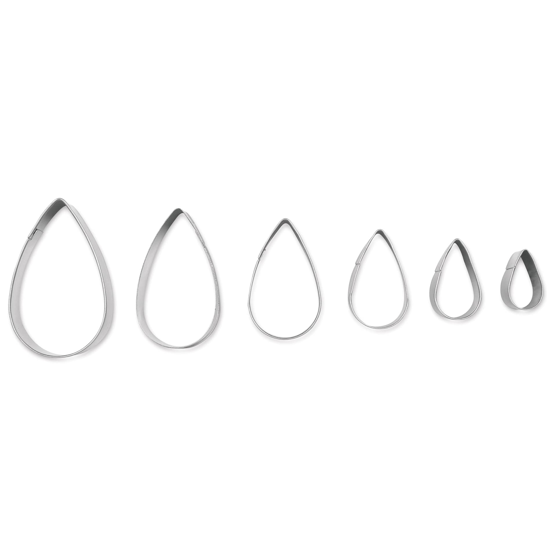 Sculpey Tools Metal Clay Cutters - Tear Drops, Set of 6