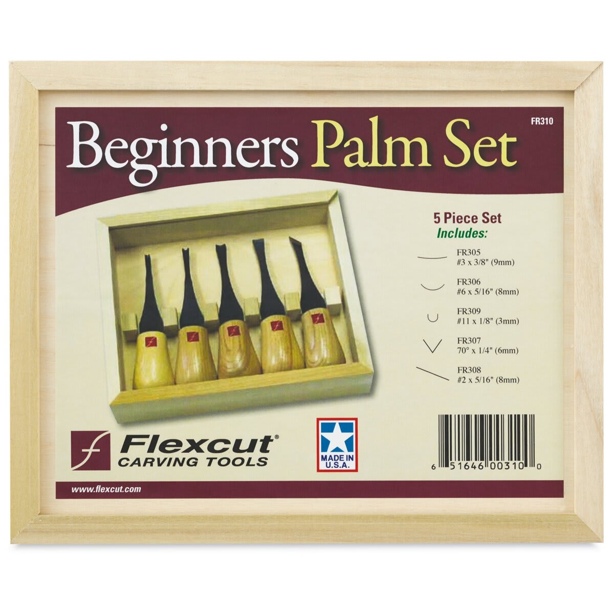 Flexcut Beginners Palm Set - Set of 5 - front of packaging