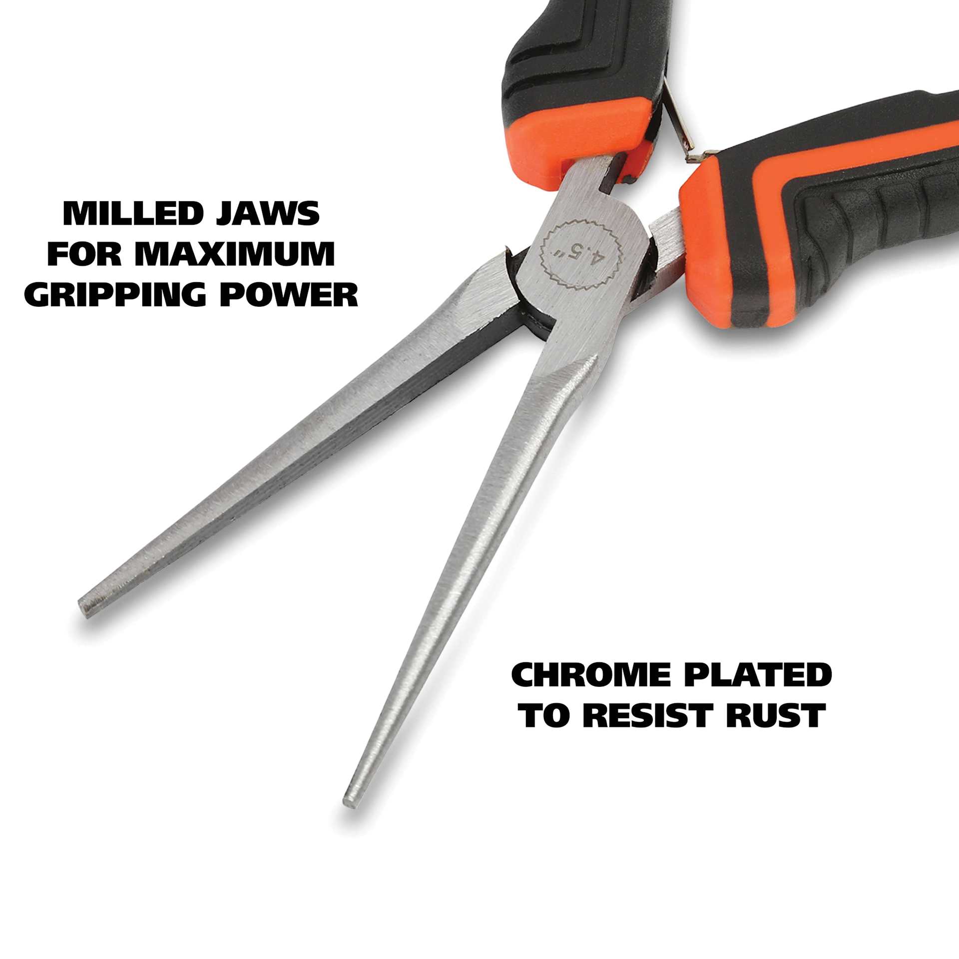 GreatNeck Long Nose Hobby Pliers - chrome plated and milled jaws