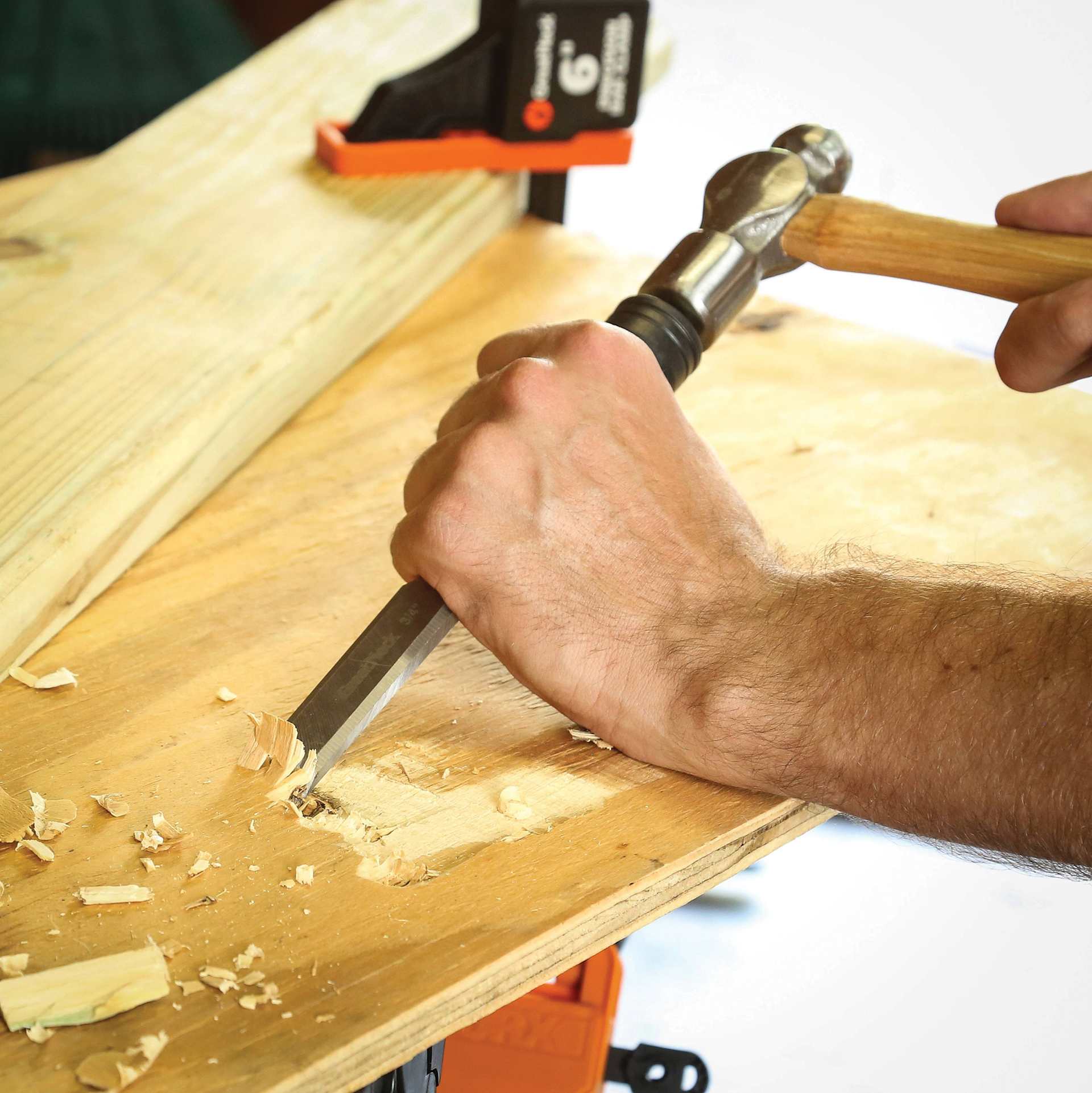 GreatNeck Wood Chisel - 3/4" - in use