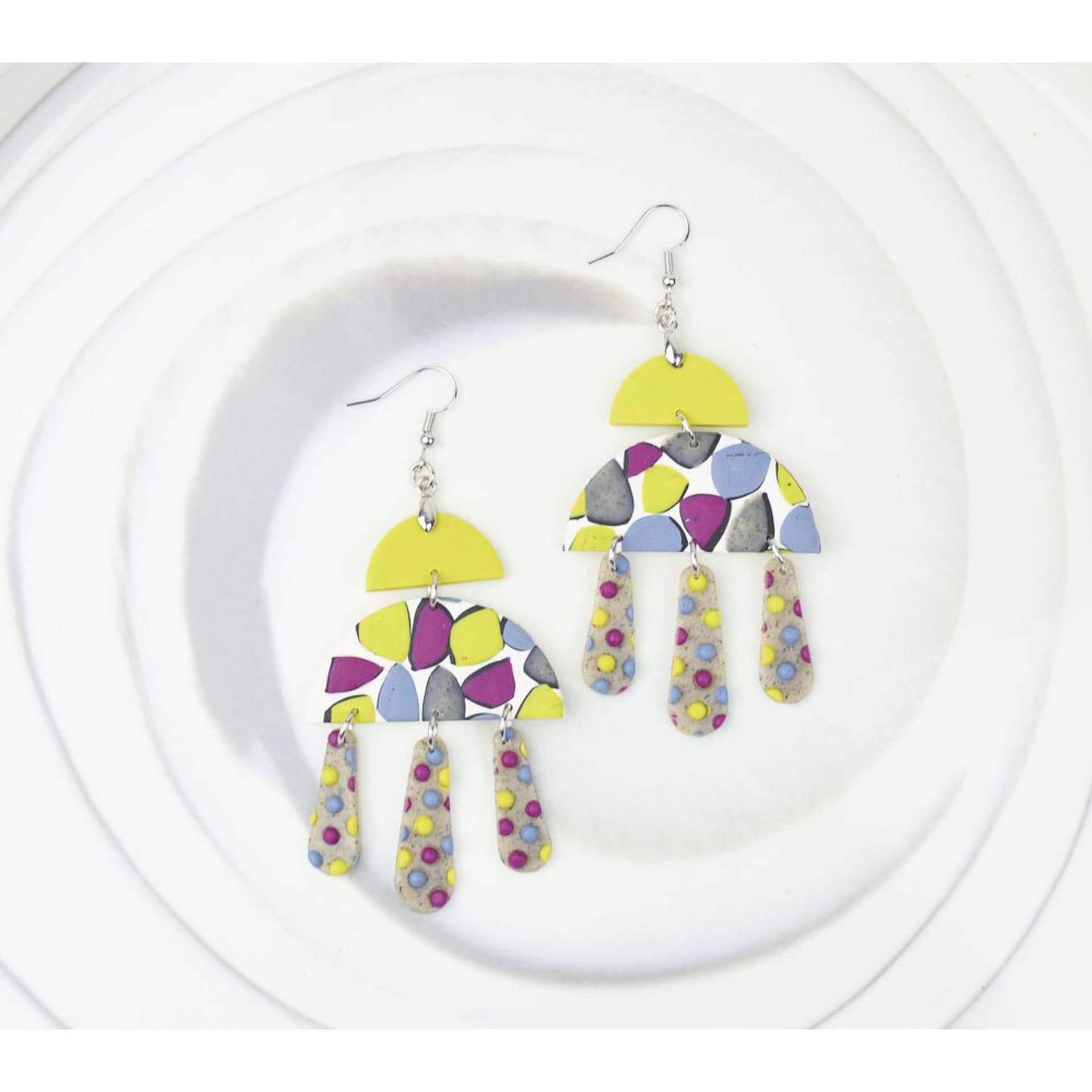 Scupley Souffle - Citron, 7 oz Bar finished zany earring examples