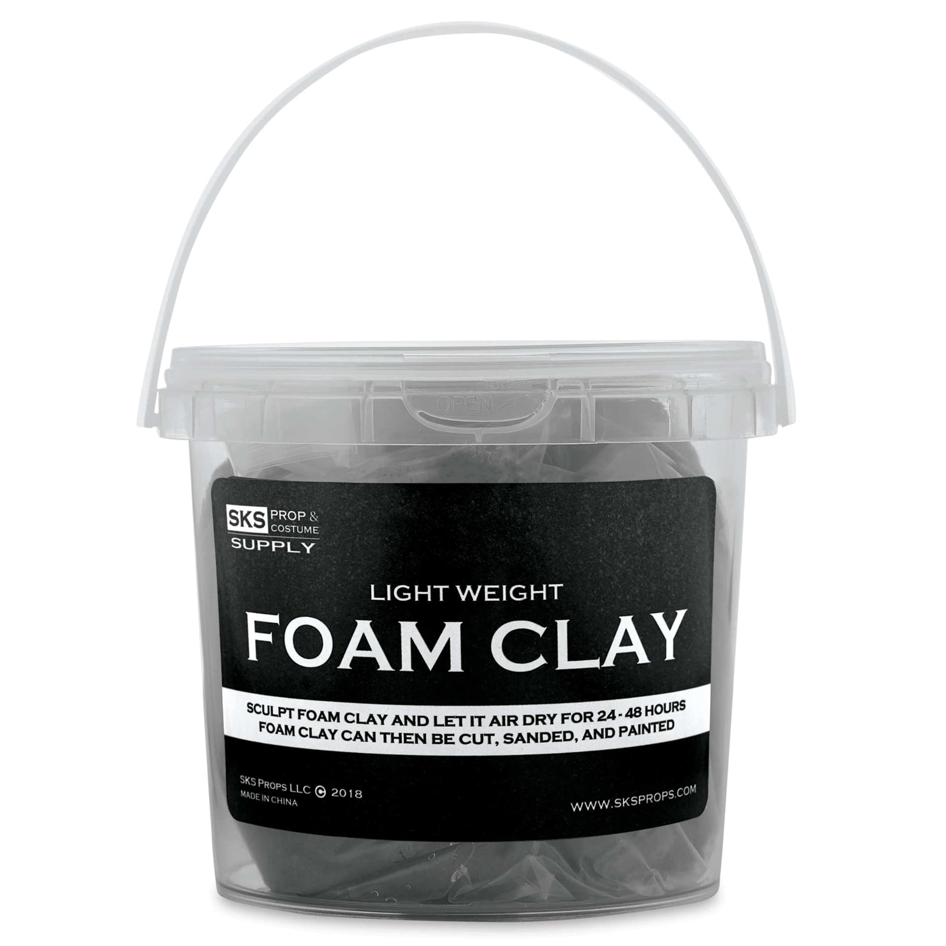 SKS Props Lightweight Foam Clay - 300 g Bucket with handle up