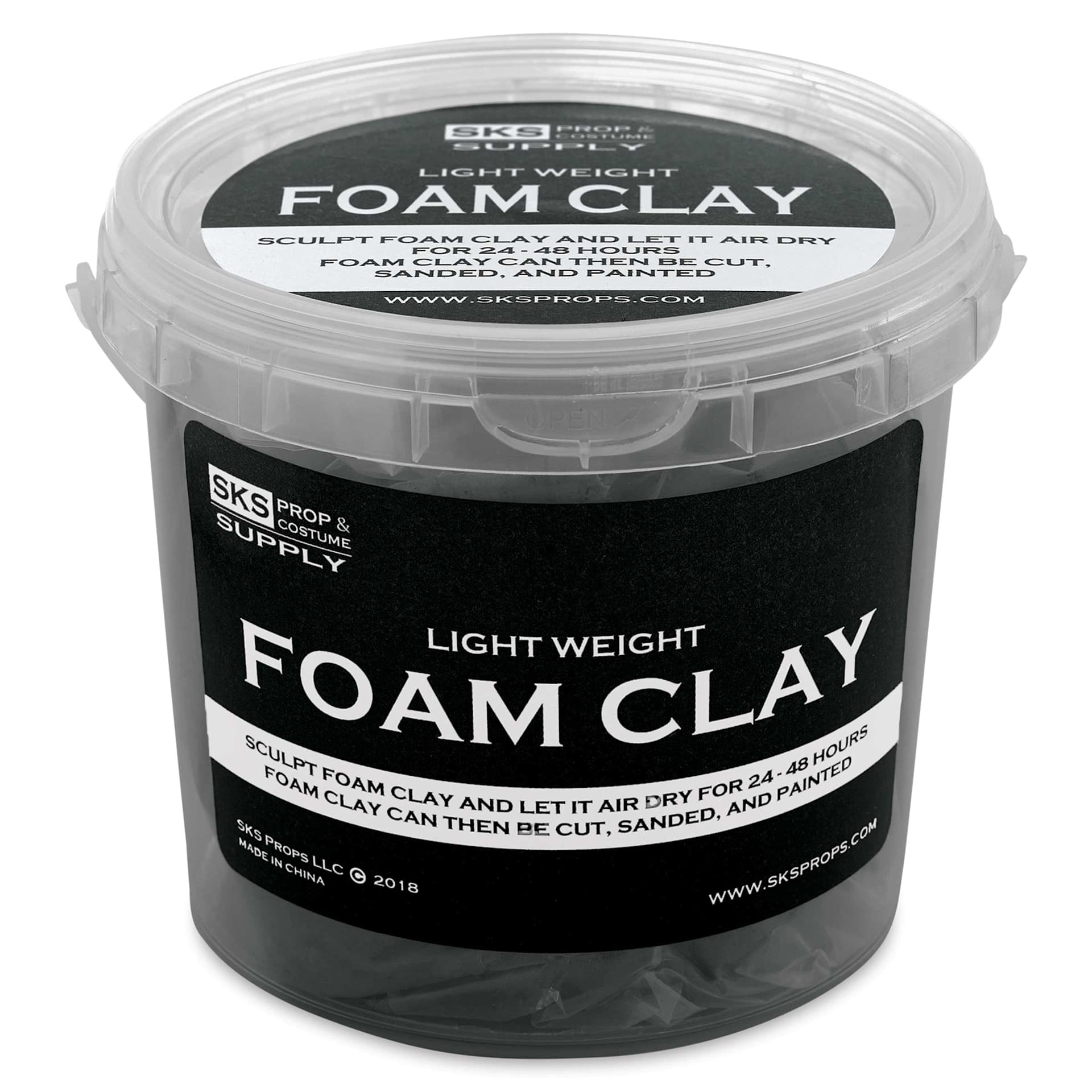 SKS Props Lightweight Foam Clay - 300 g Bucket showing top of container