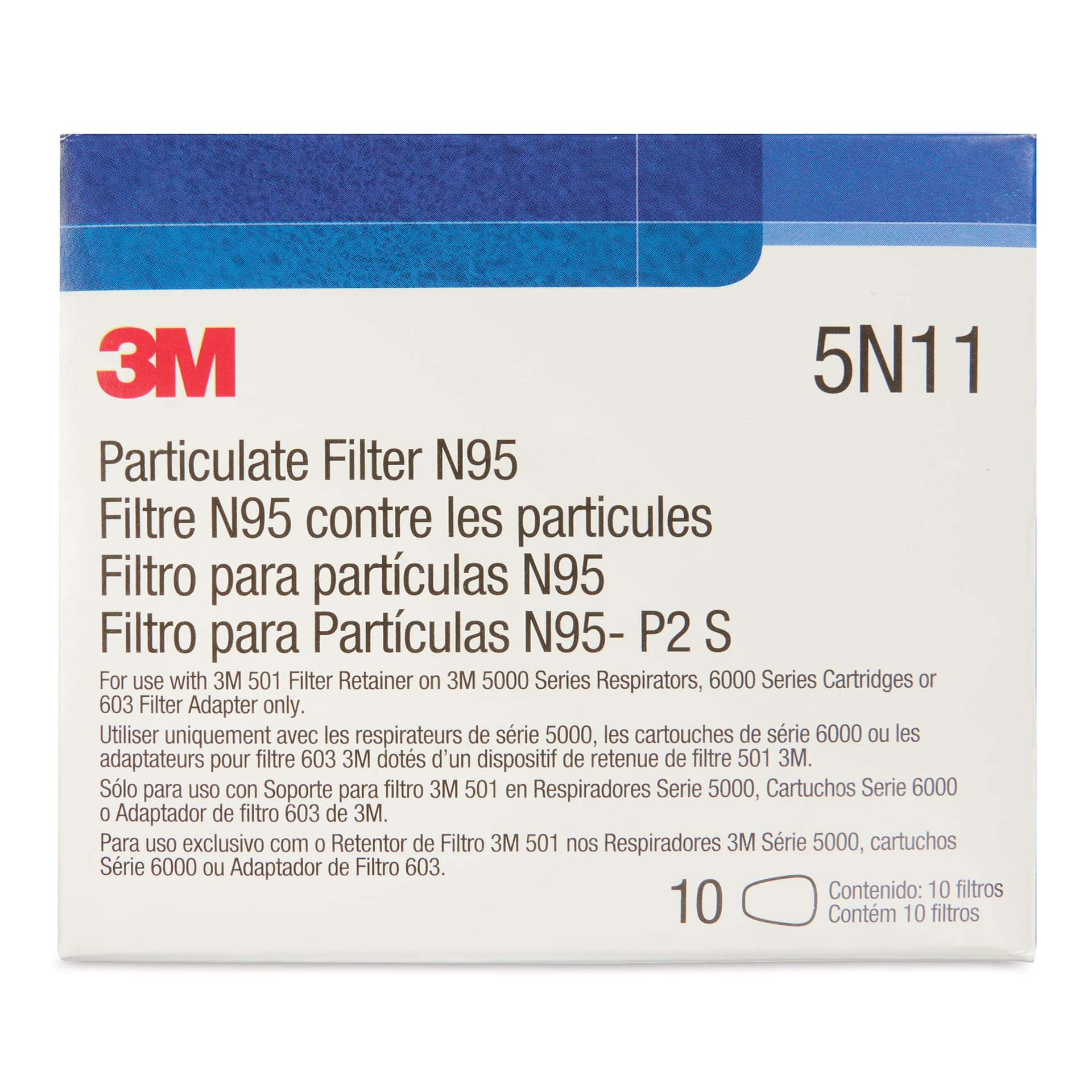 3M N95 Particulate Filter - Pkg of 10 - front of packaging