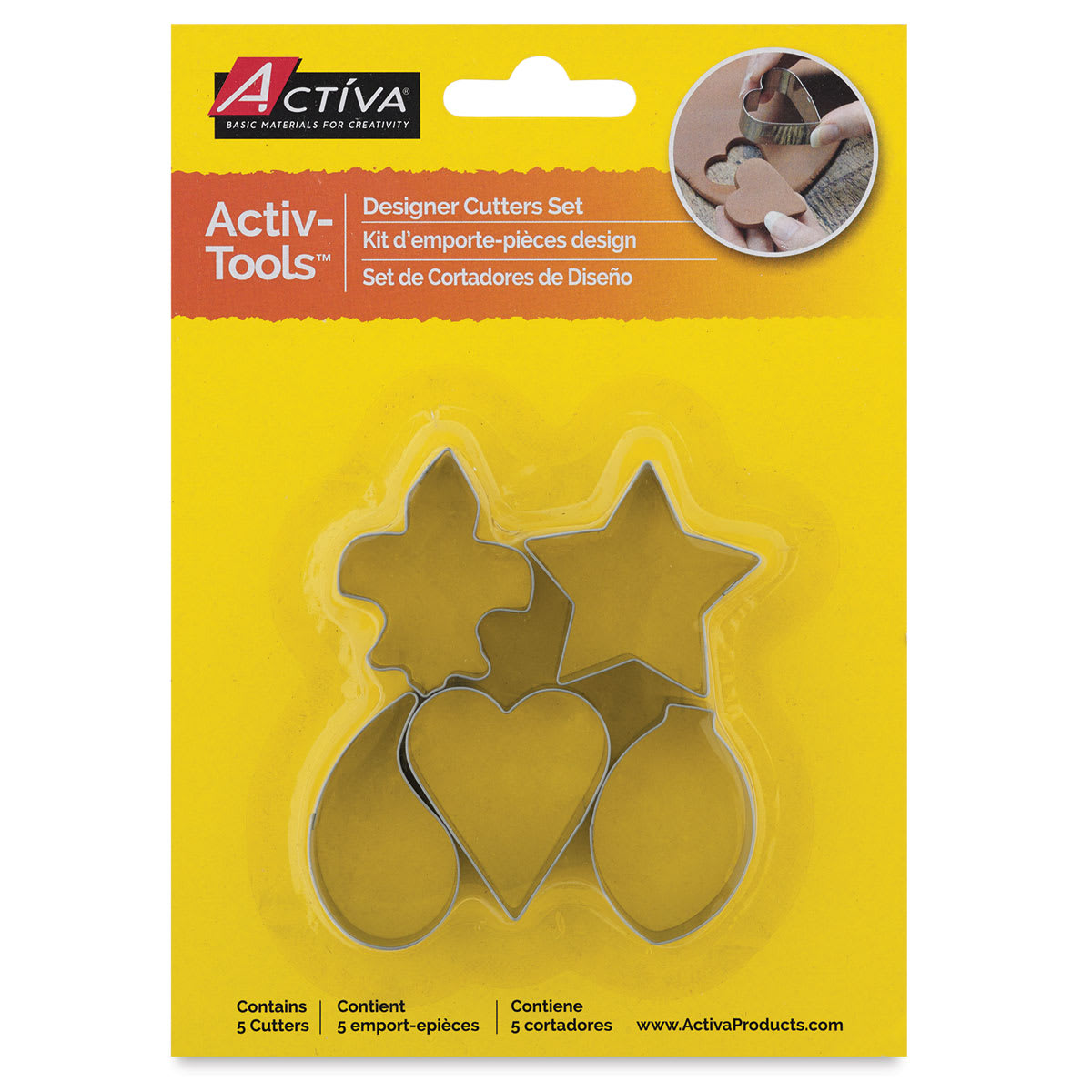 Activa Activ-Tools Clay Cutter Sets - Front of Blister package of Designer Set
