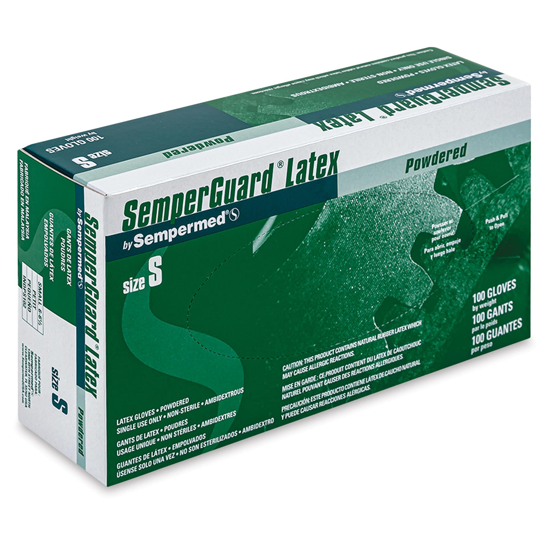 Glove Pack - Small, Latex, Powdered, Pkg of 100