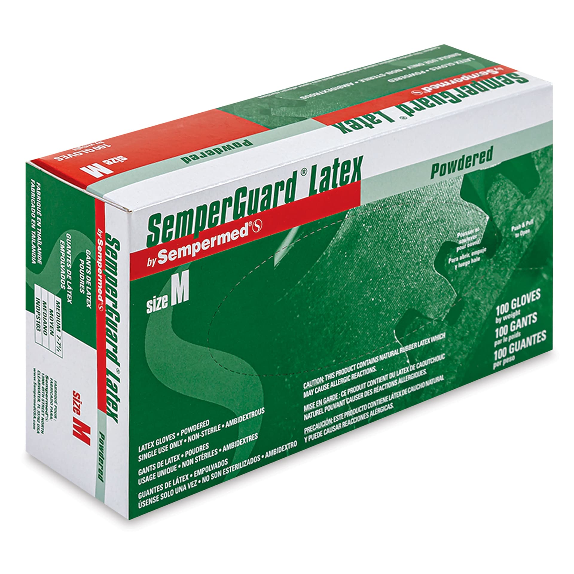 Glove Pack - Medium, Latex, Powdered, Pkg of 100