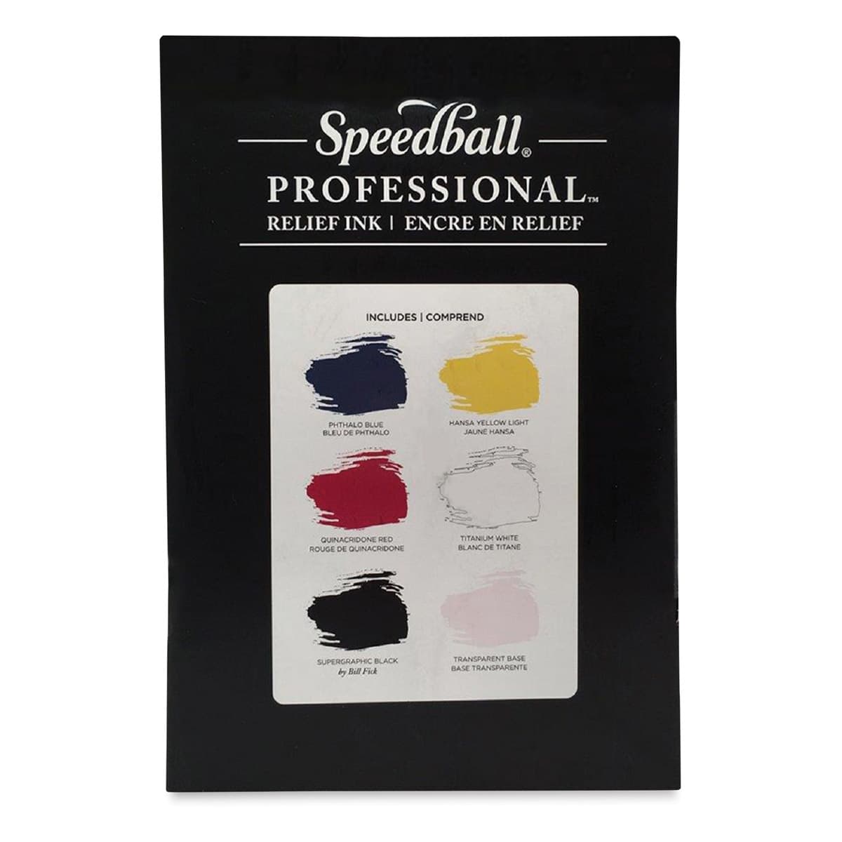 Speedball Professional Relief Ink - Set of 6 Colors, 8 oz each