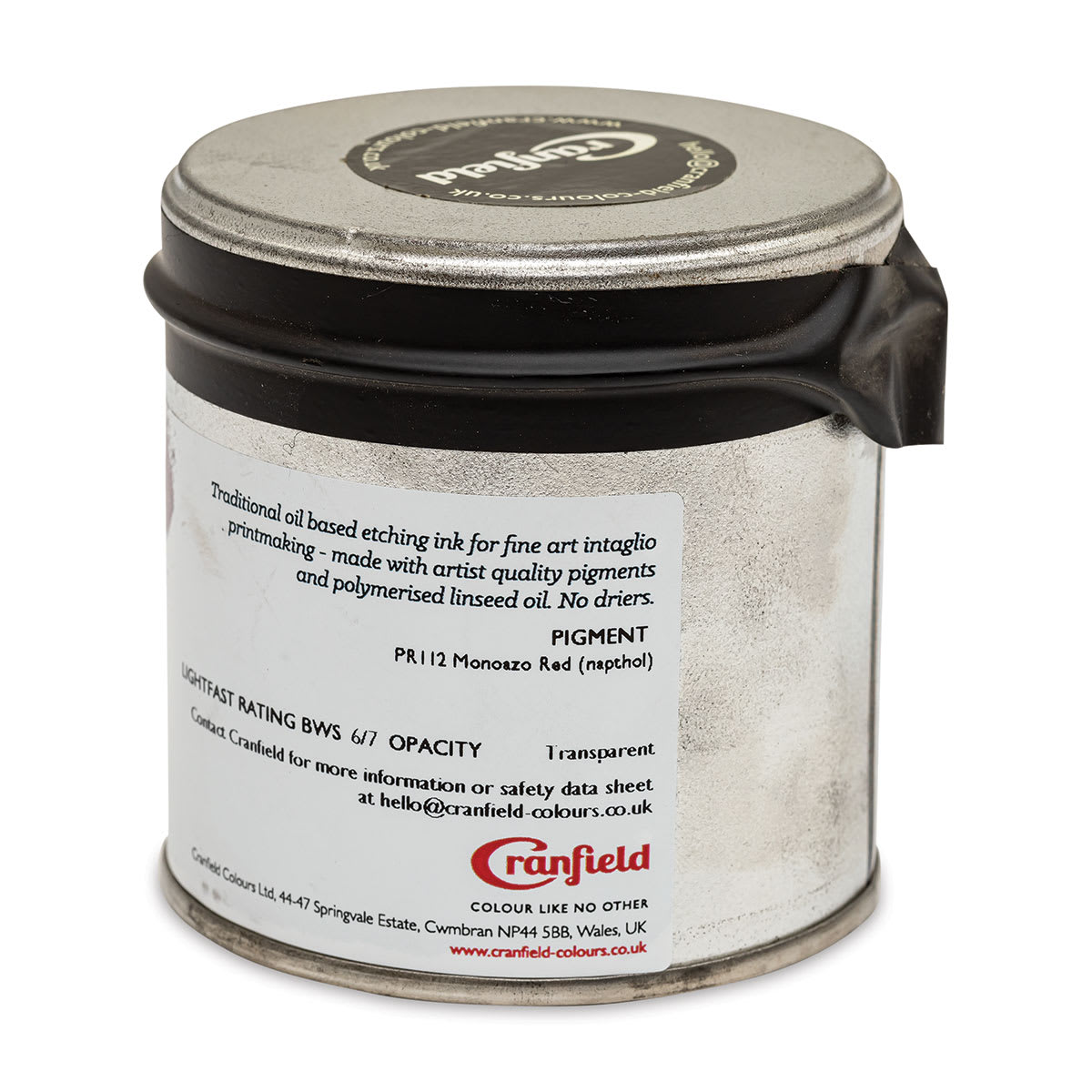 Cranfield Traditional Etching Ink - Scarlet, 250 g - back