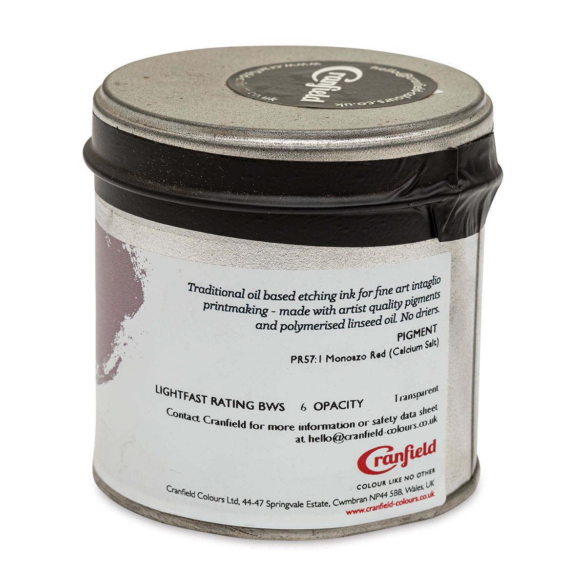 Cranfield Traditional Etching Ink - Rubine Red, 250 g - back