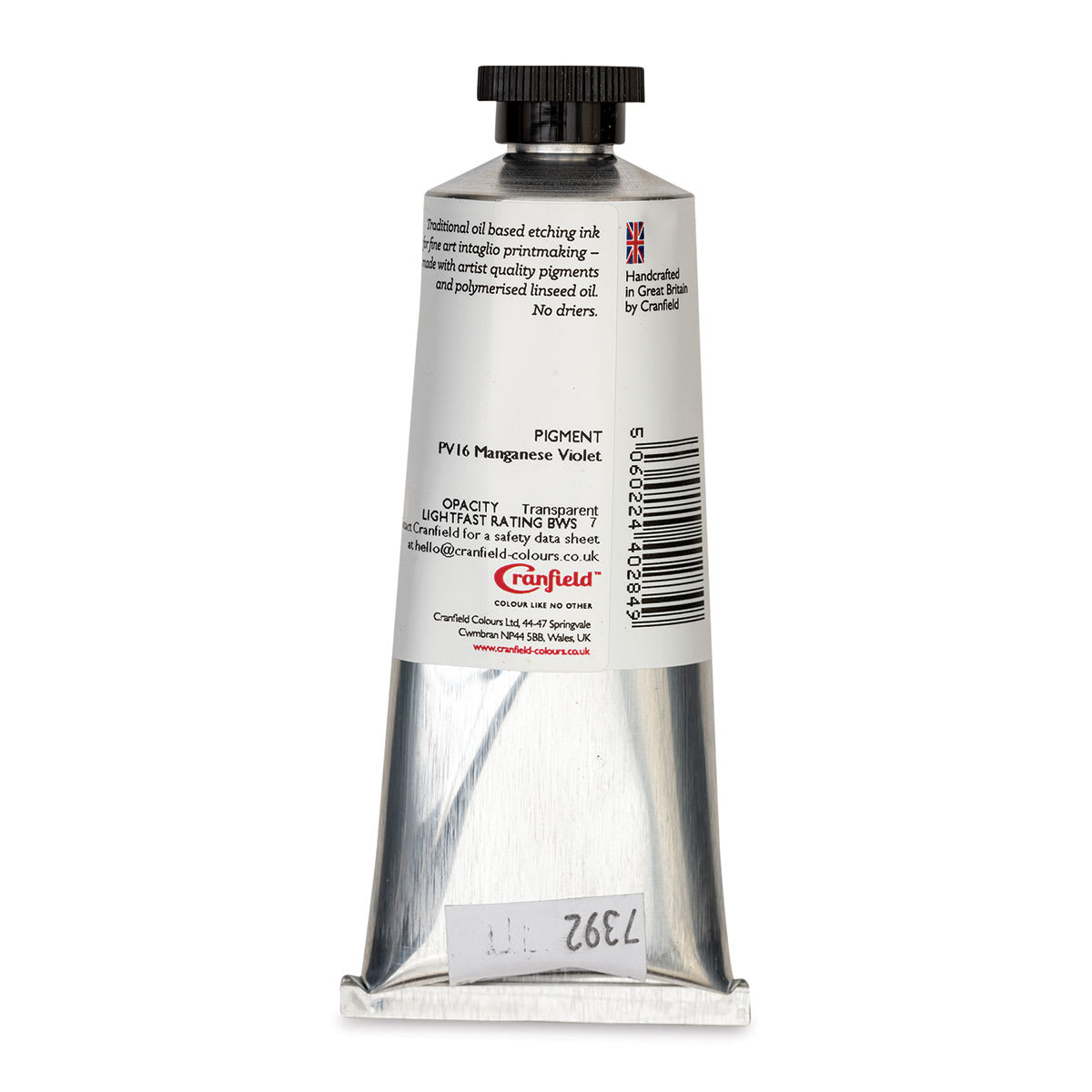 Cranfield Traditional Etching Ink - Manganese Violet 75 ml - back