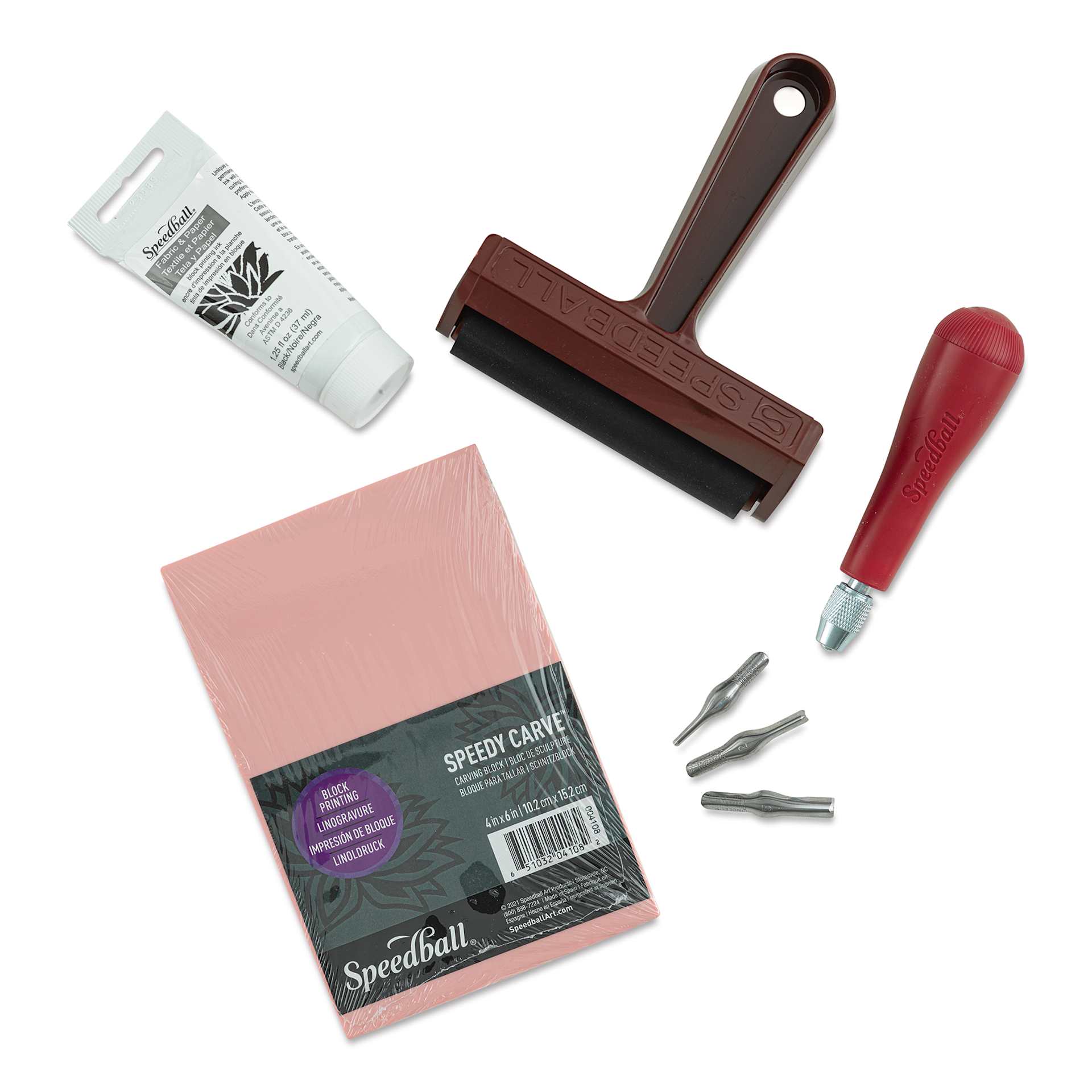 Speedball Fabric Block Printing Starter Kit (Kit contents) Speedball Fabric Block Printing Starter Kit (Kit contents)