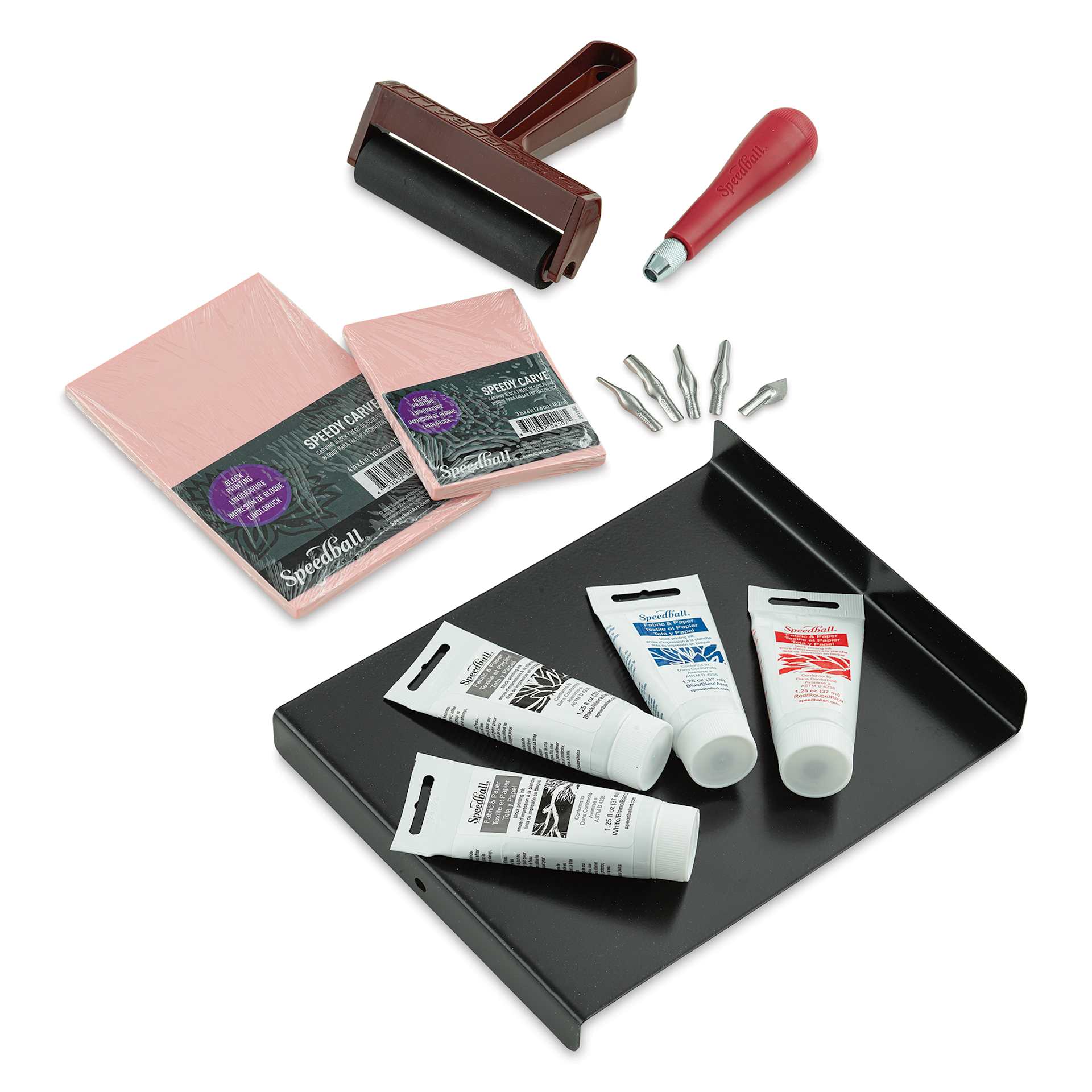Speedball Fabric Block Printing Deluxe Kit (Kit contents) Speedball Fabric Block Printing Deluxe Kit (Kit contents)