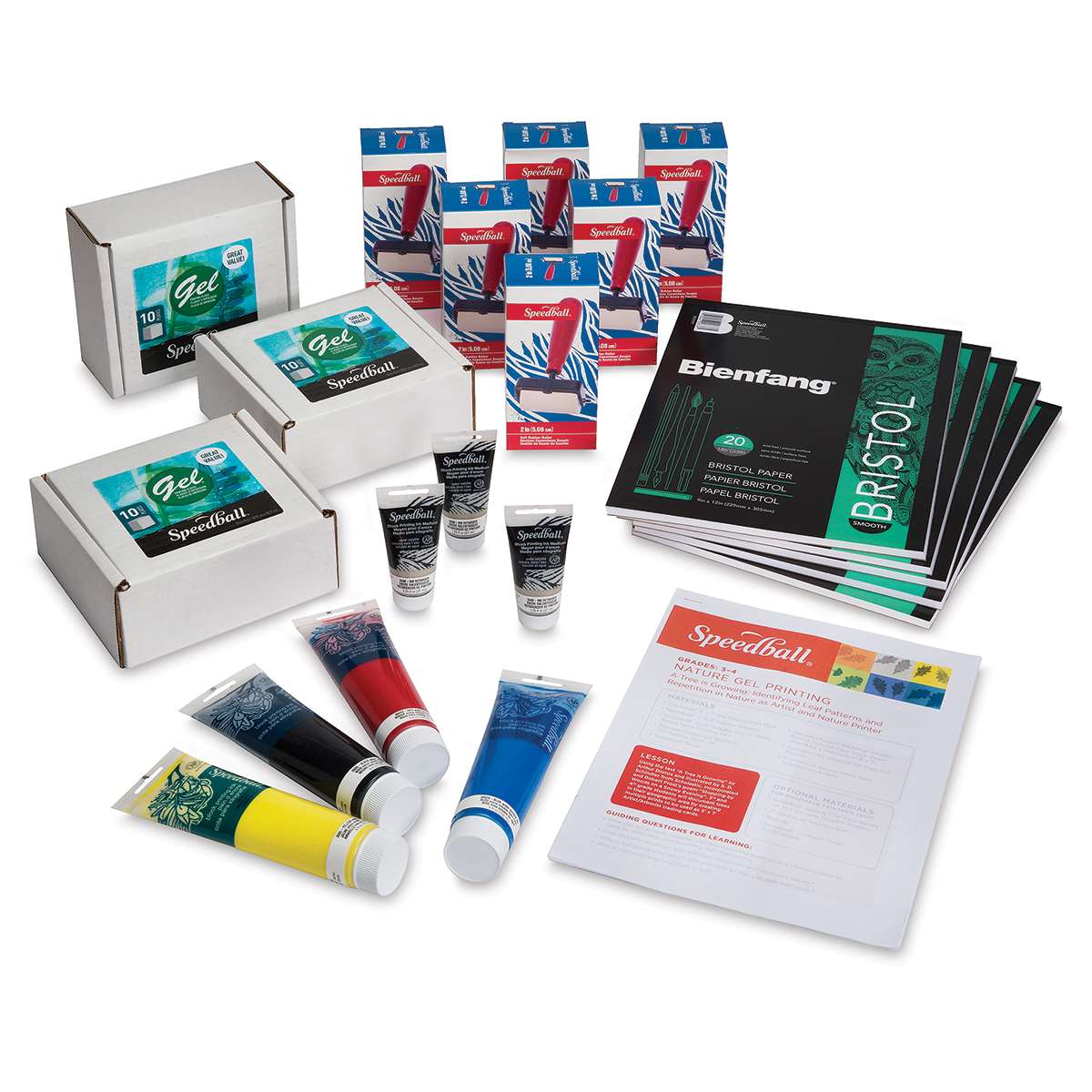 Speedball Gel Printing Bundle Pack contents Speedball Gel Printing Bundle Pack contents