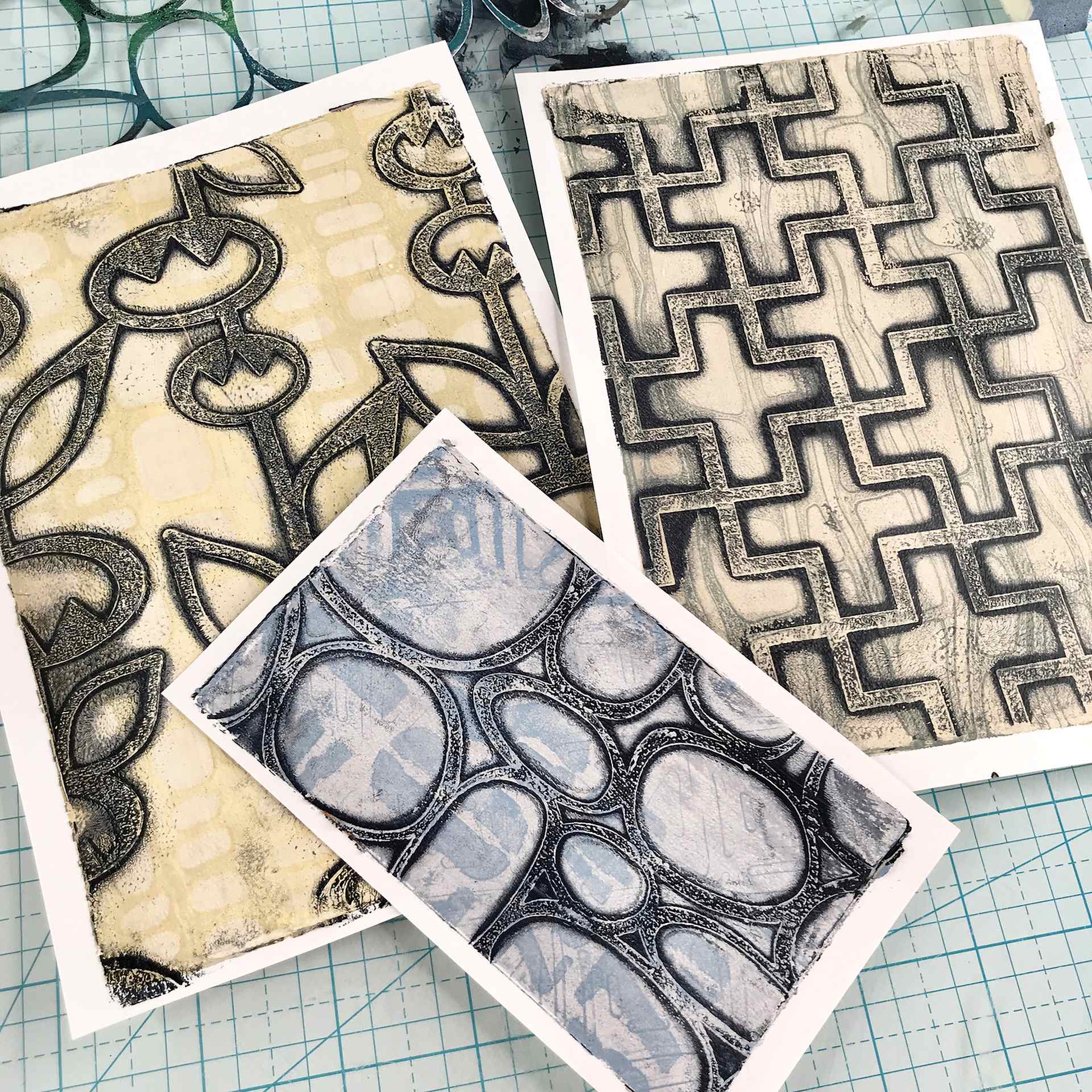 Gel Press Printing Plate - Rectangle, 5" x 7" completed artwork
