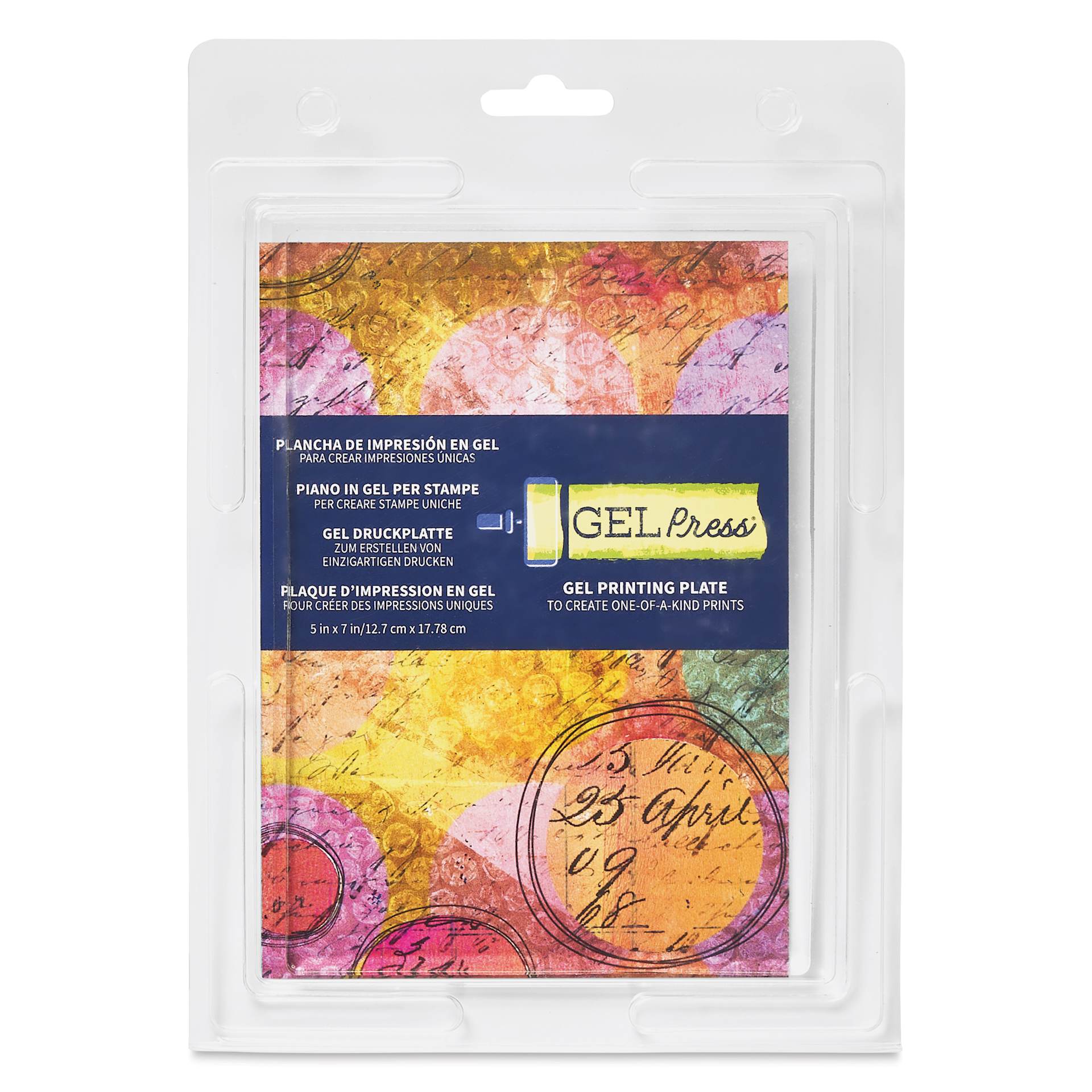 Gel Press Printing Plate - Rectangle, 5" x 7" front of packaging