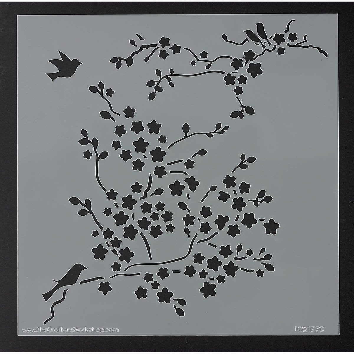 The Crafter's Workshop Stencils - Top view of Cherry Blossom Stencil