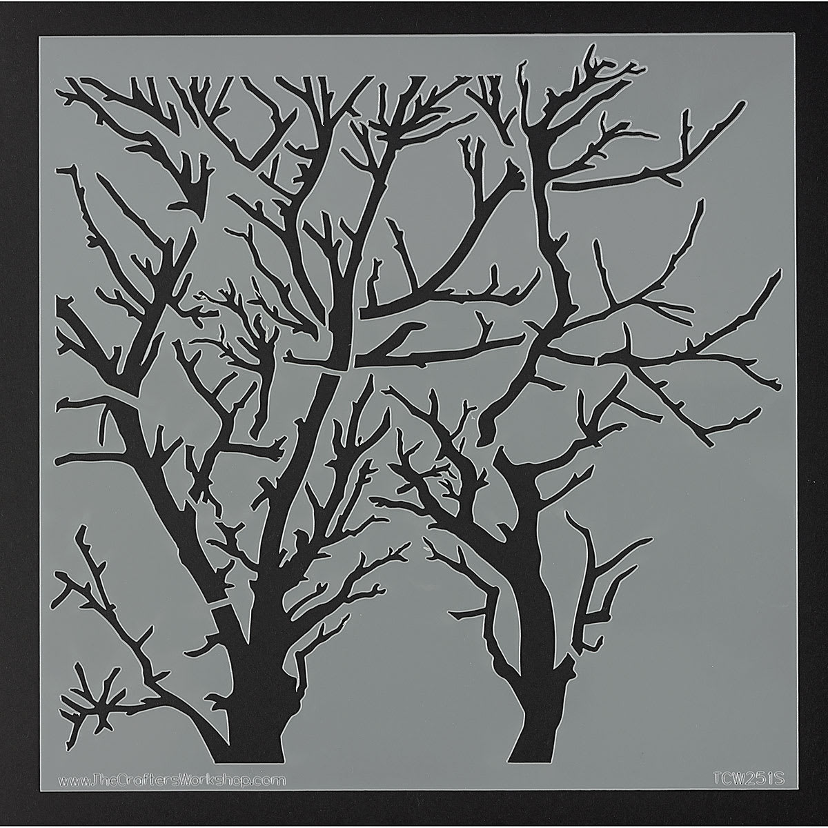 The Crafter's Workshop Stencils - Top view of Reversed Branches Stencil