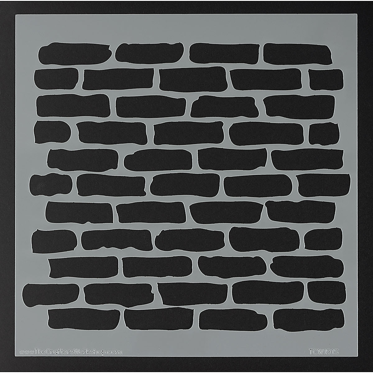 The Crafter's Workshop Stencils - Top view of Bricks Stencil
